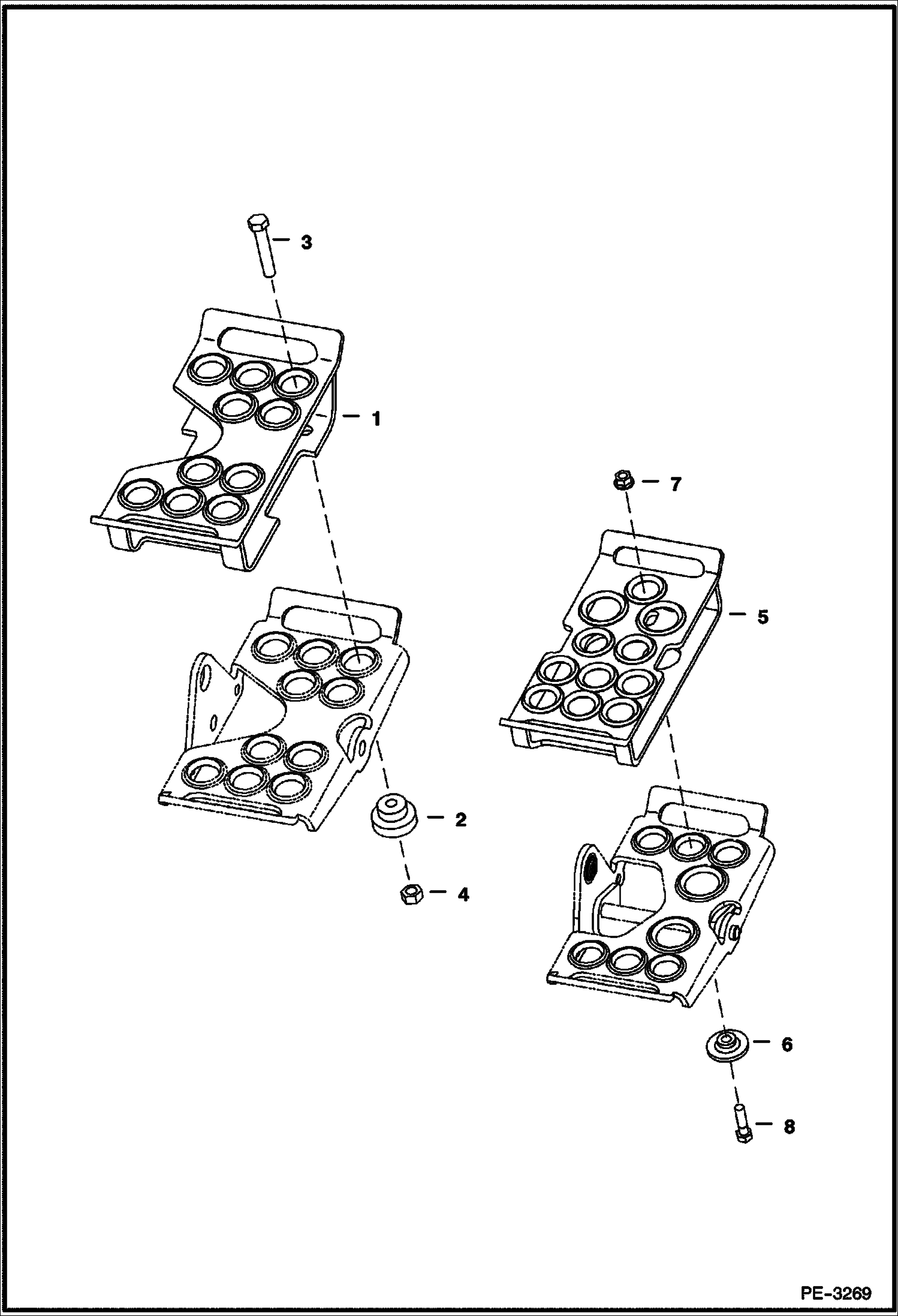 Схема запчастей Bobcat S-Series - PEDAL EXTENDERS ACCESSORIES & OPTIONS