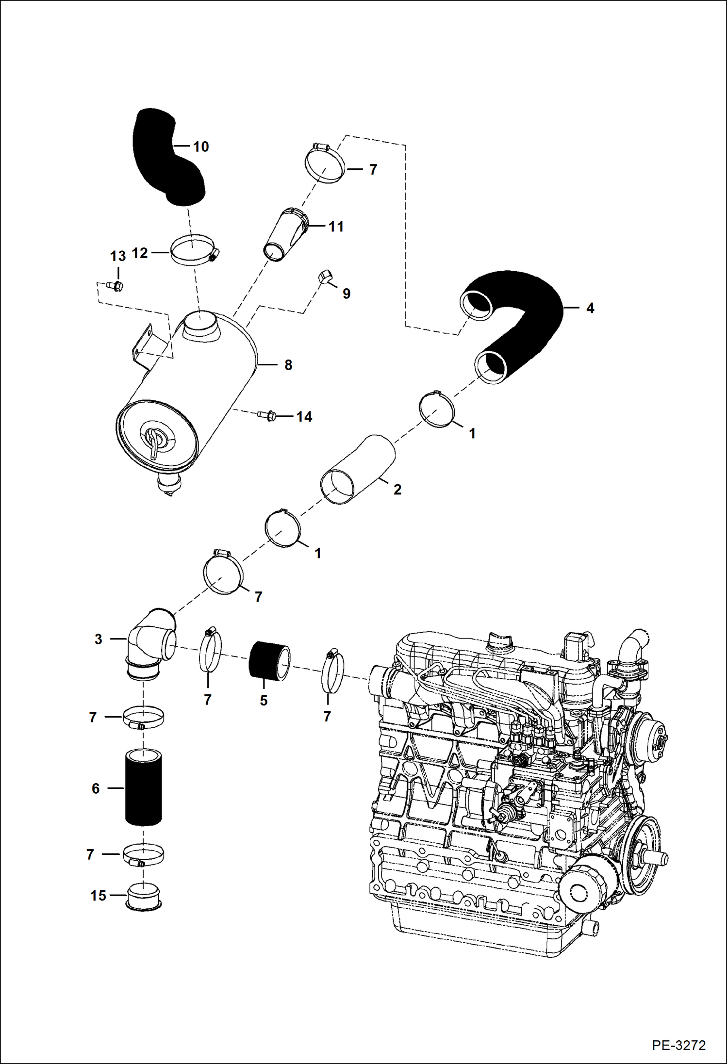 Схема запчастей Bobcat S-Series - EUROPEAN ACCESSORIES (Air Filter Attenuator) ACCESSORIES & OPTIONS