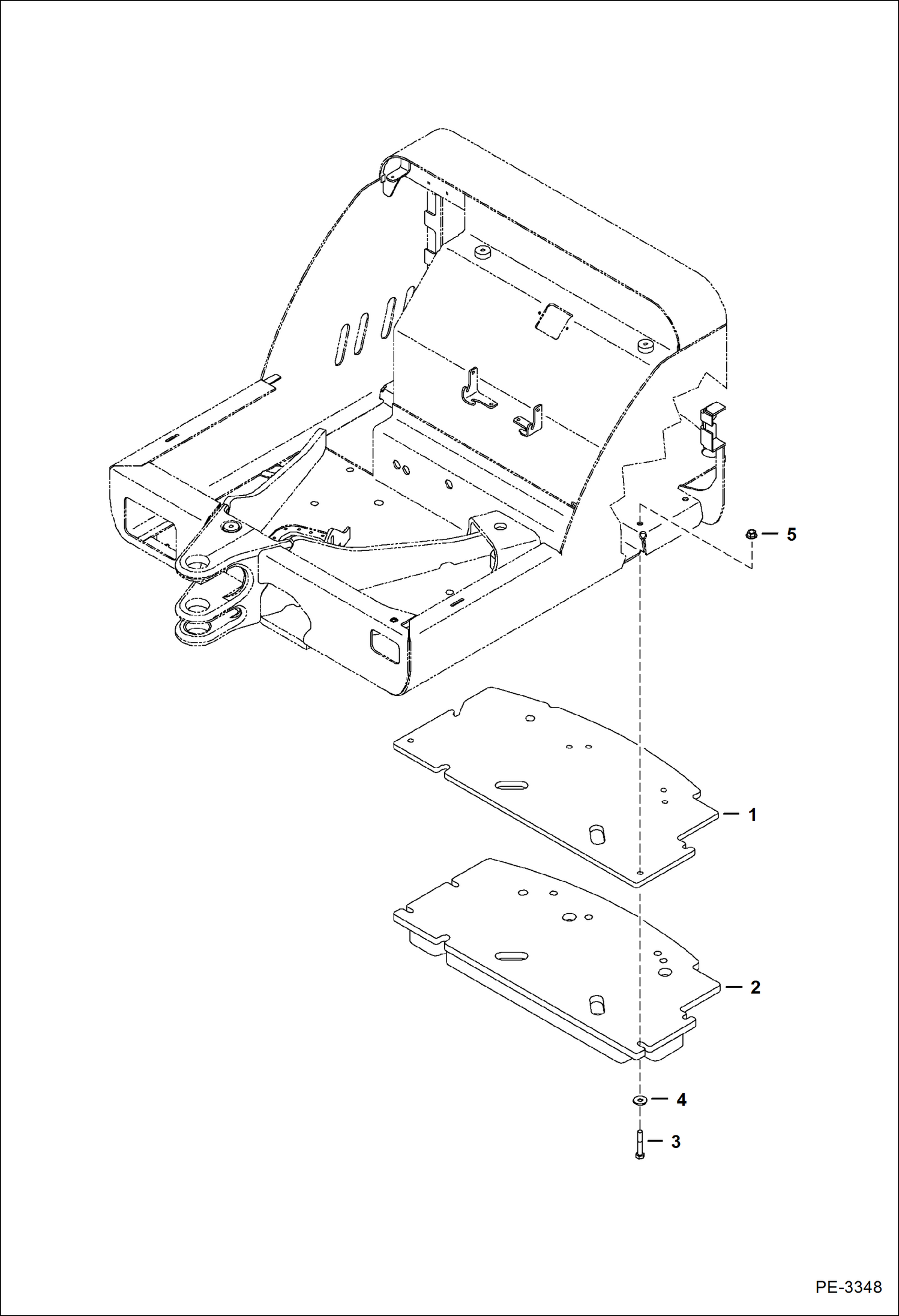 Схема запчастей Bobcat 331 - COUNTERWEIGHT MAIN FRAME
