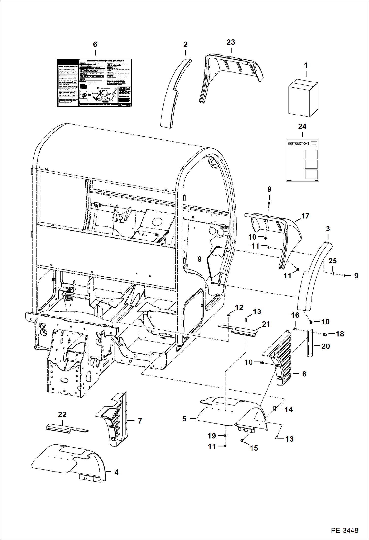 Схема запчастей Bobcat 5600 - FENDER KIT (Std.) ACCESSORIES & OPTIONS