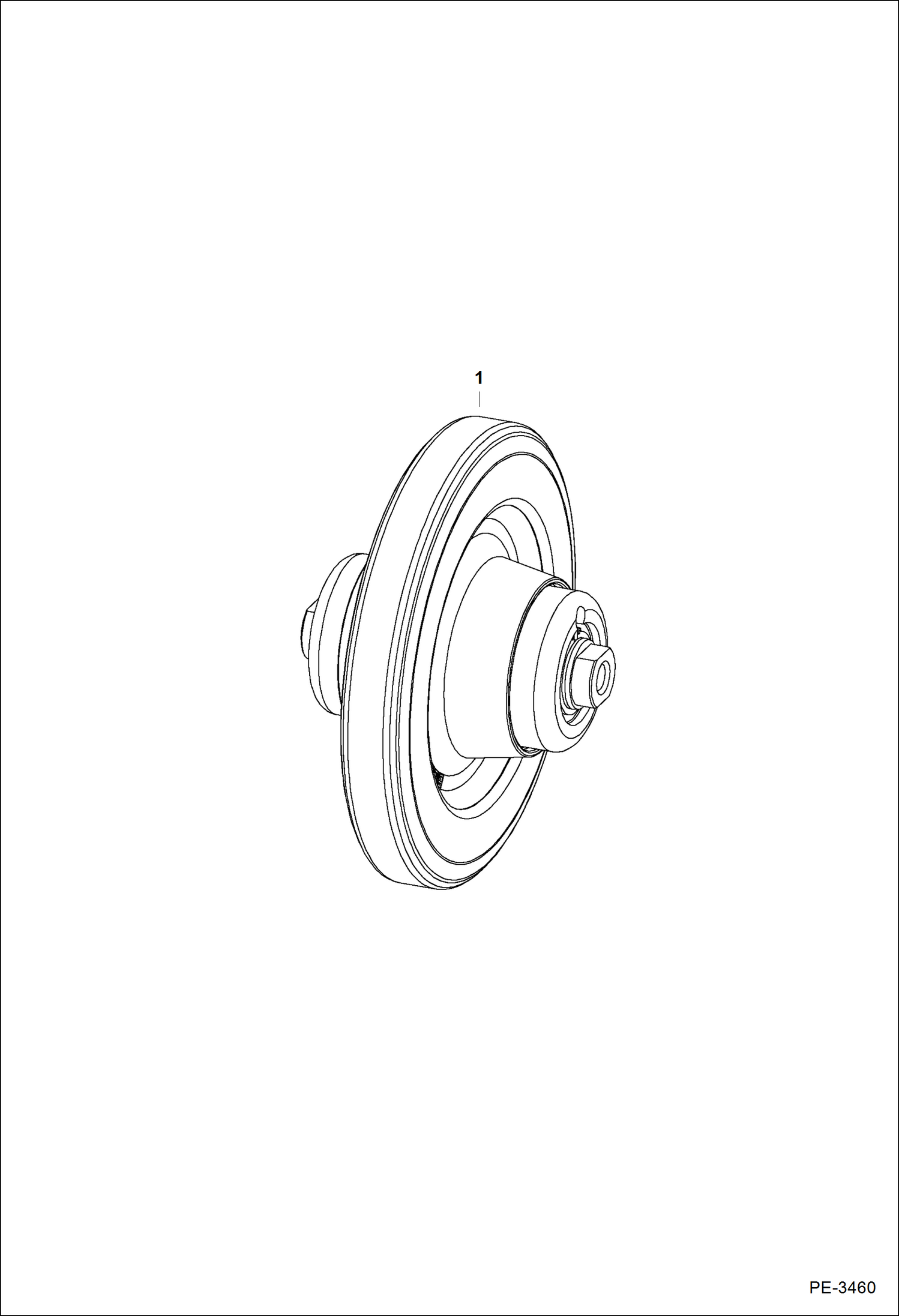 Схема запчастей Bobcat T-Series - REAR IDLER (Roller Suspension) DRIVE TRAIN