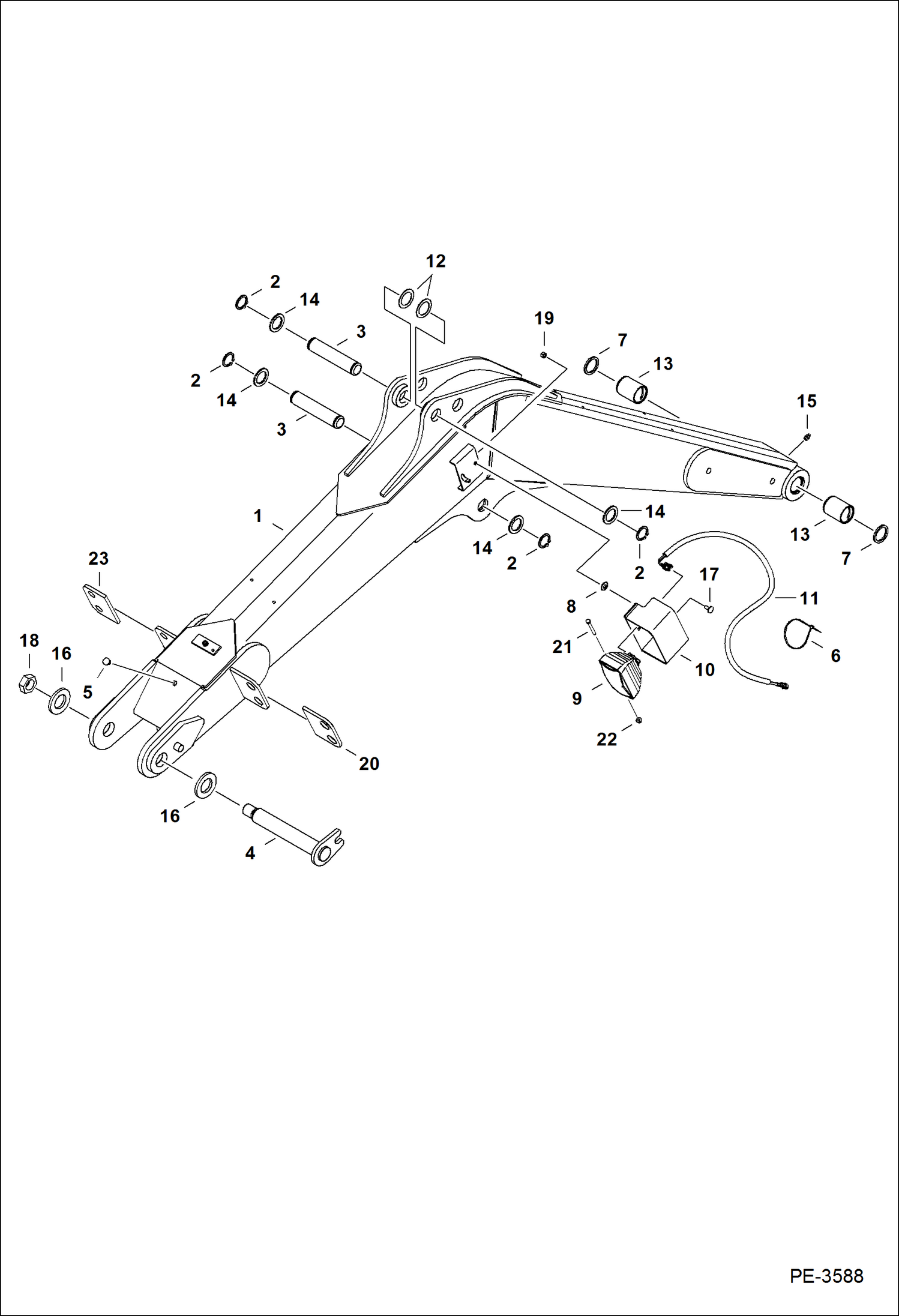 Схема запчастей Bobcat 329 - BOOM WORK EQUIPMENT
