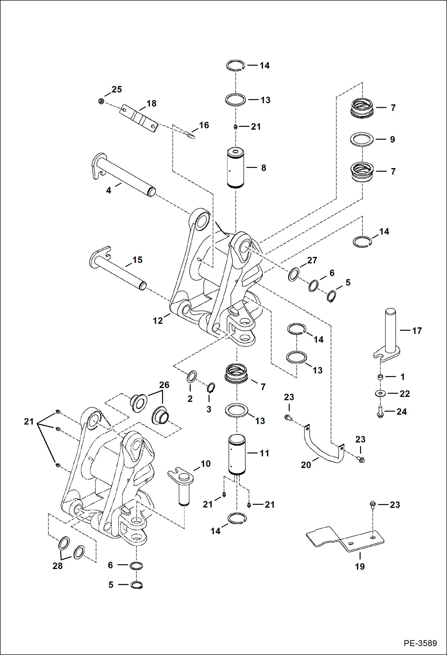 Схема запчастей Bobcat 329 - SWING FRAME WORK EQUIPMENT