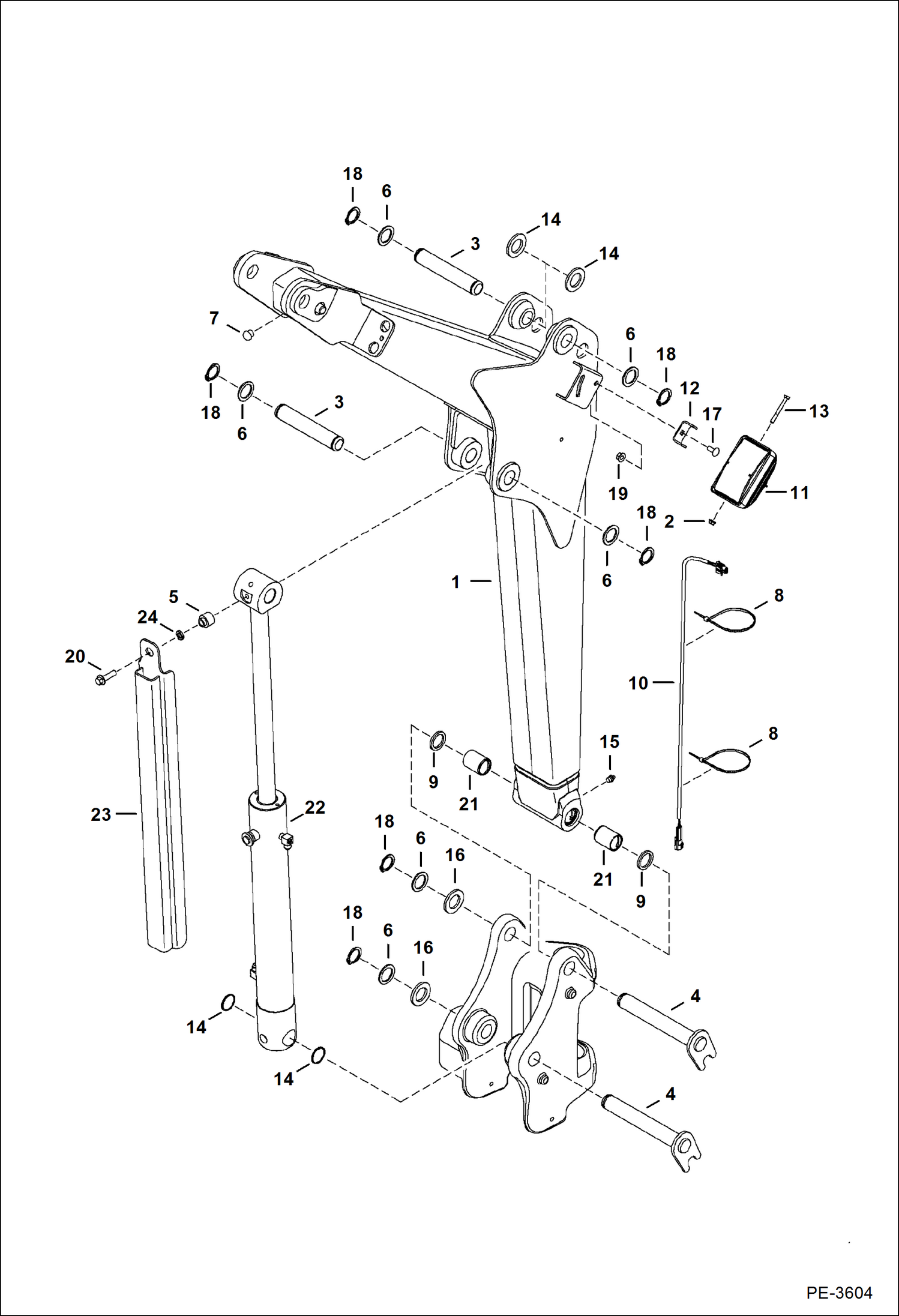 Схема запчастей Bobcat 323 - BOOM WORK EQUIPMENT