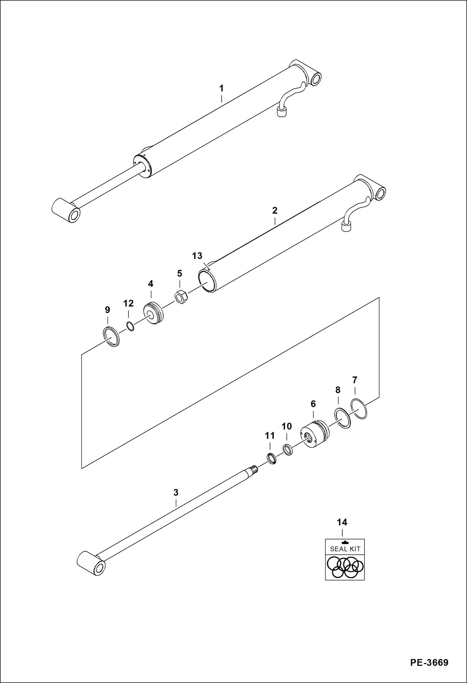Схема запчастей Bobcat TREE SPADE - TREE SPADE (Blade Cylinder) Loader