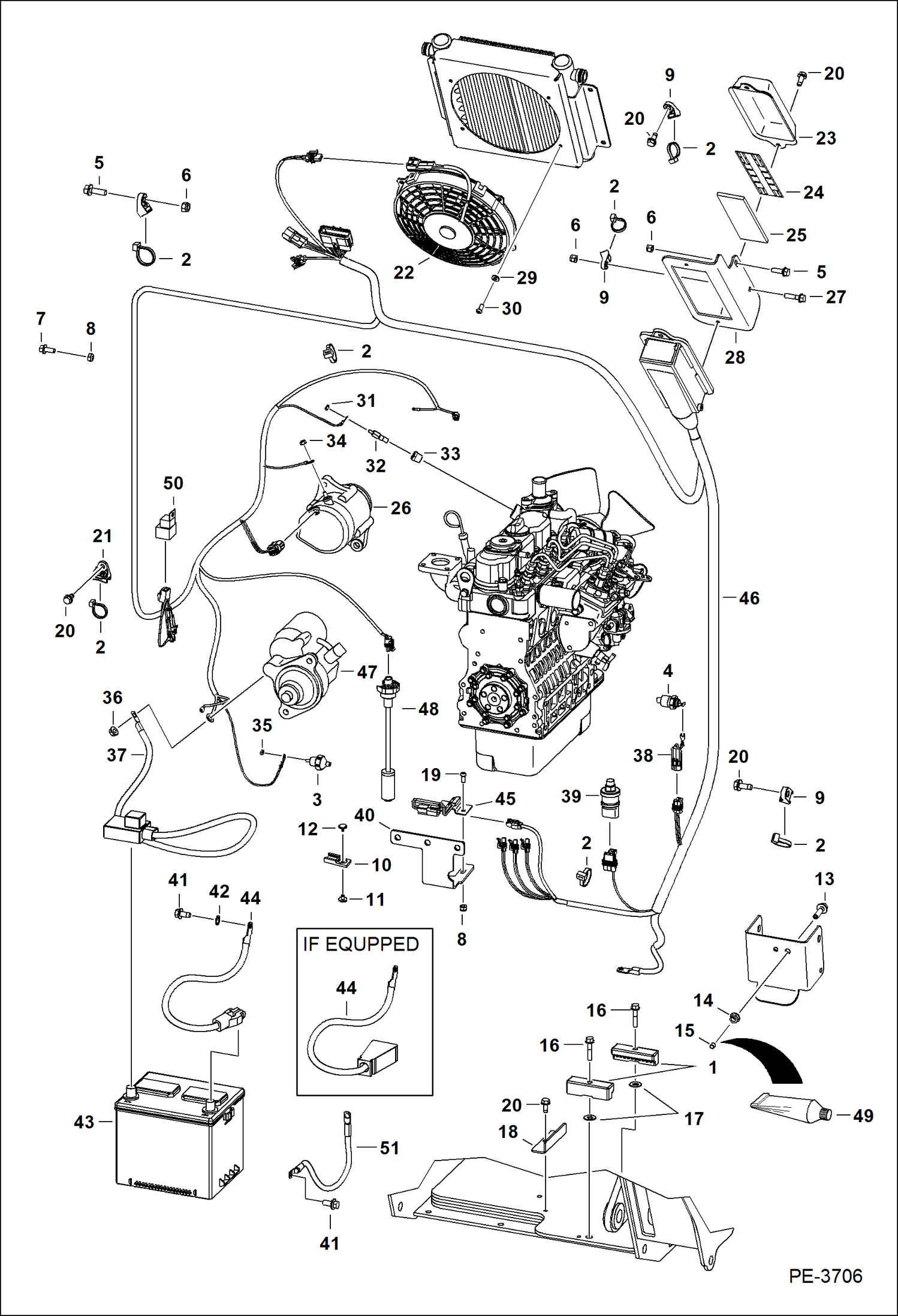 Схема запчастей Bobcat Mini Tracks Loaders - ENGINE ELECTRICAL CIRCUITRY ELECTRICAL SYSTEM
