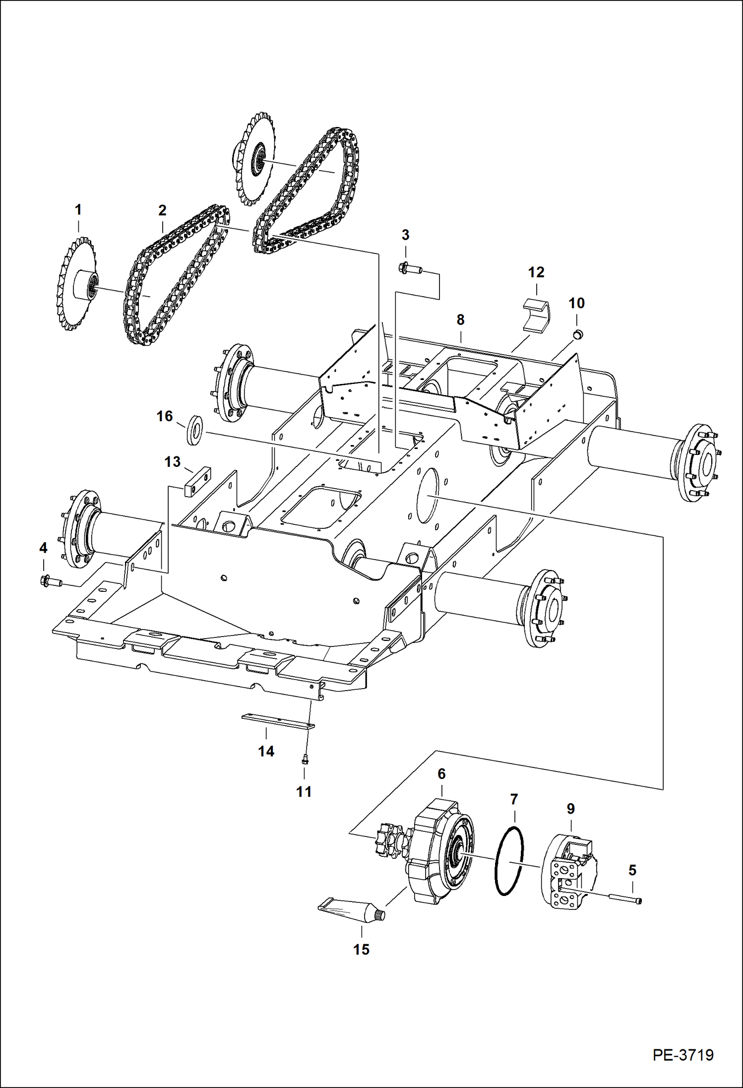 Схема запчастей Bobcat S-Series - DRIVE TRAIN DRIVE TRAIN