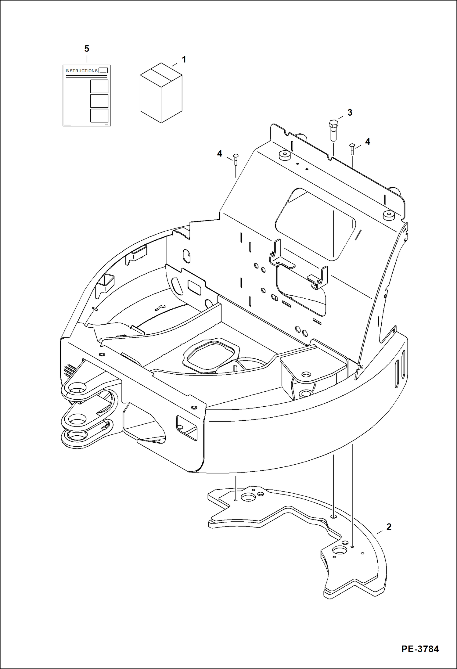 Схема запчастей Bobcat 425 - COUNTERWEIGHT KIT (ESA 425 Only)(60 KG) ACCESSORIES & OPTIONS