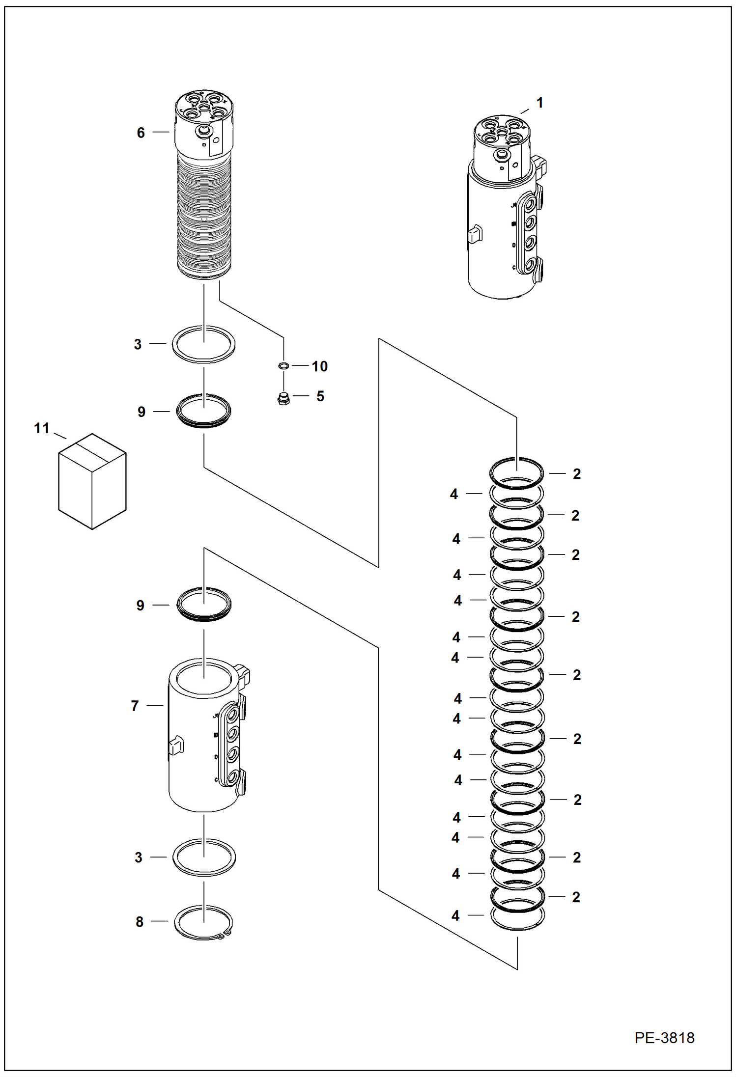 Схема запчастей Bobcat 323 - SWIVEL JOINT (S/N A9JZ11149 & Above) HYDRAULIC SYSTEM