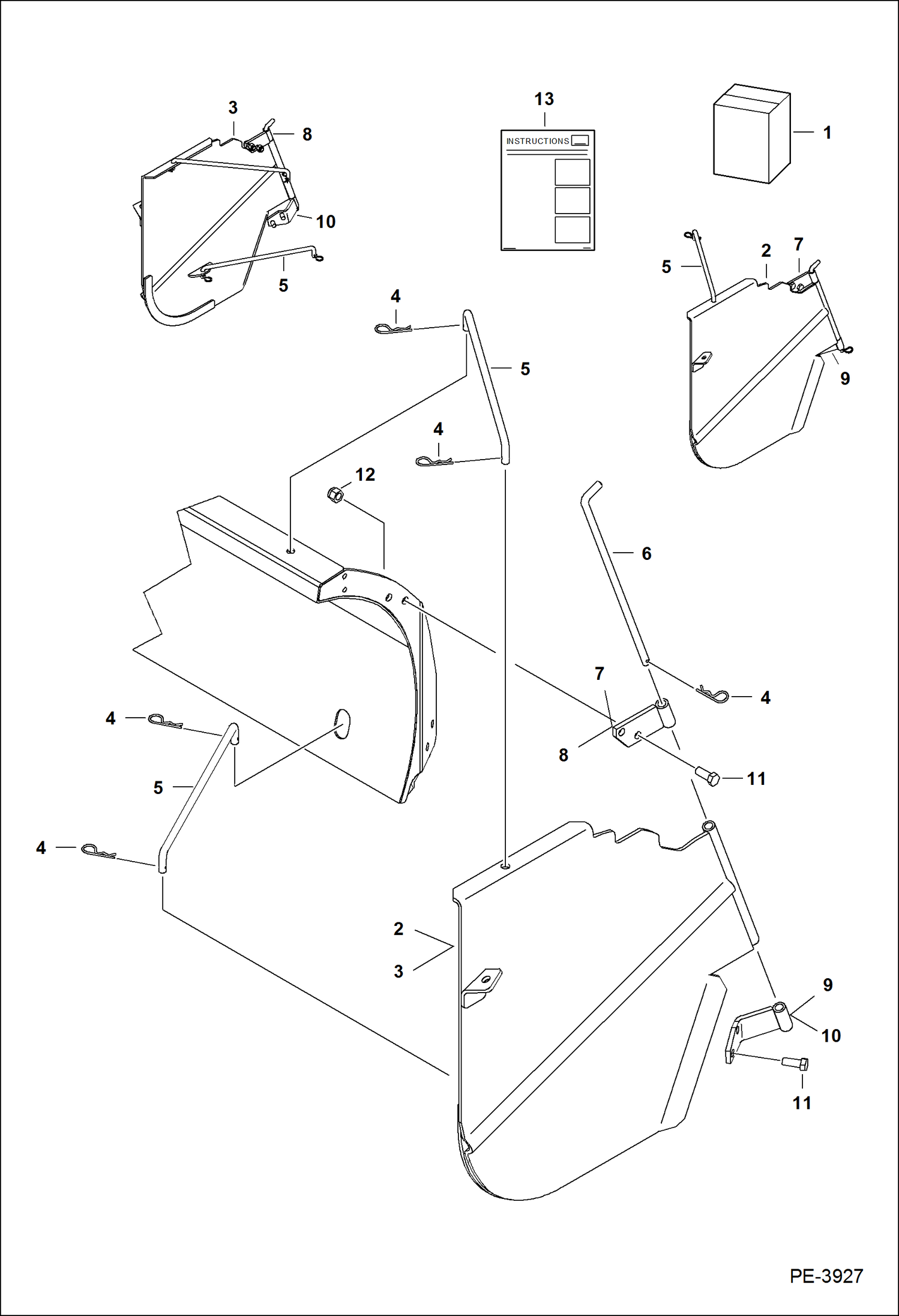 Схема запчастей Bobcat SNOW BLADE - SNOW BLADE - HEAVY DUTY (End Wing Kit) (86 A59L) (96 AD60) (108 AD5S) Loader
