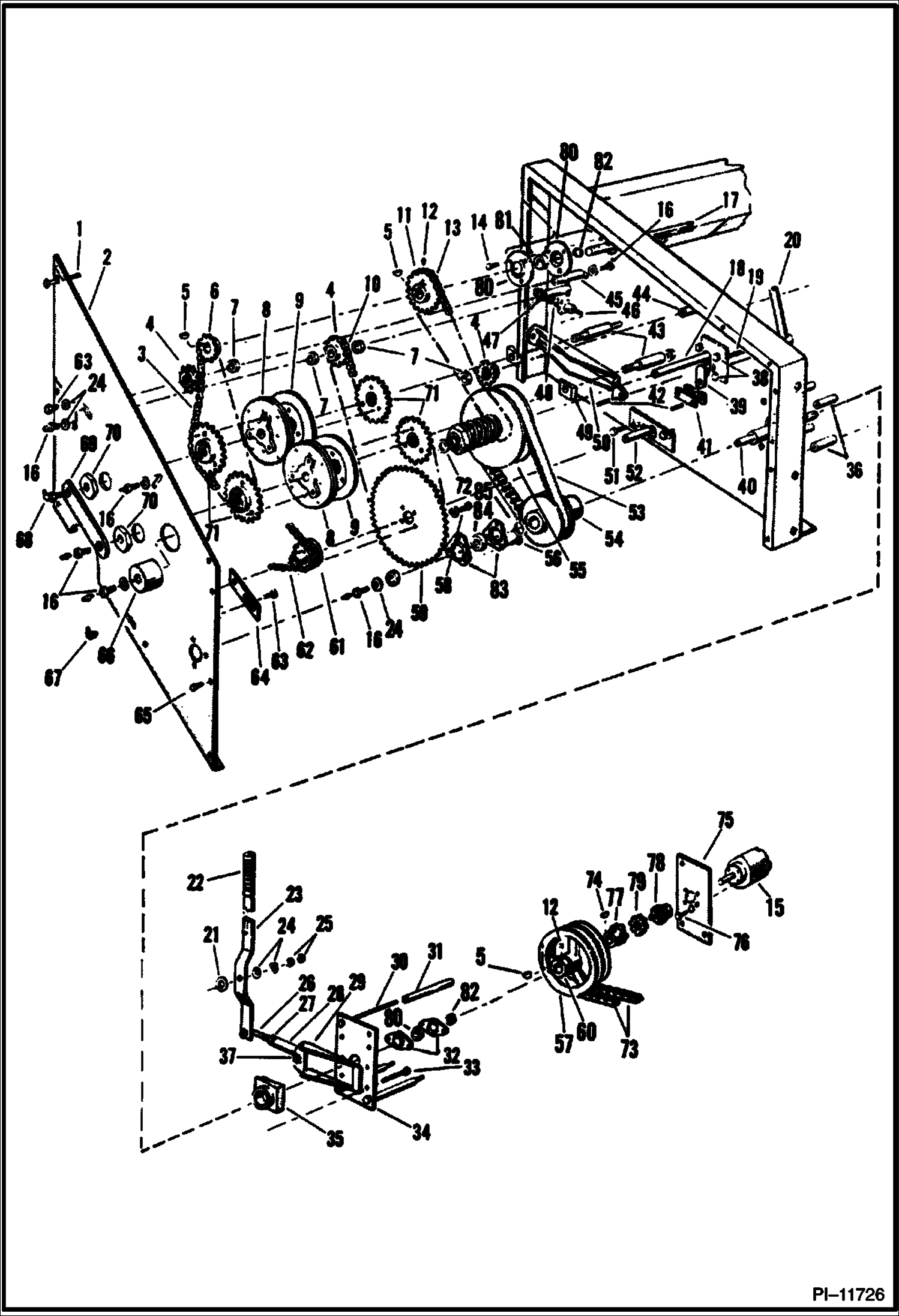 Схема запчастей Bobcat 200s - DRIVE TRAIN DRIVE TRAIN