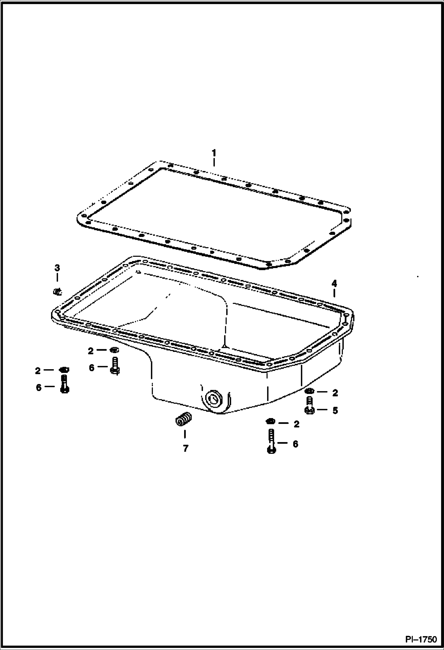 Схема запчастей Bobcat 900s - OIL PAN POWER UNIT