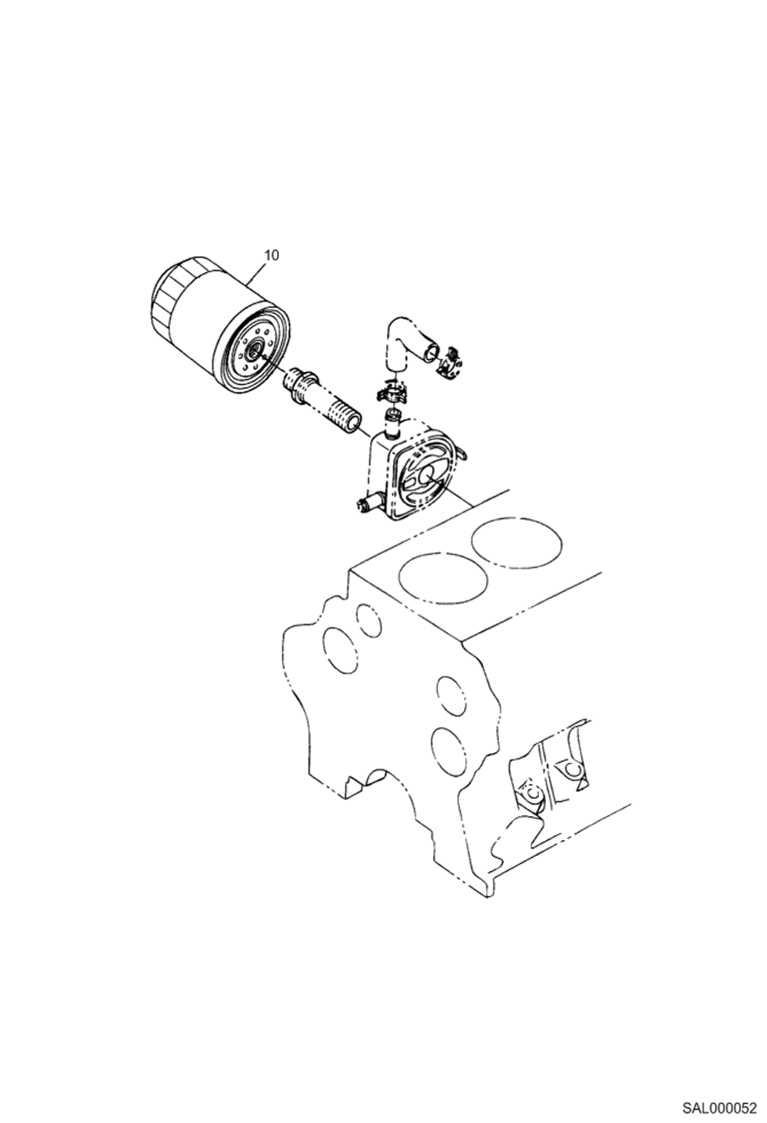 Схема запчастей Bobcat AL350 - OIL FILTER POWER UNIT