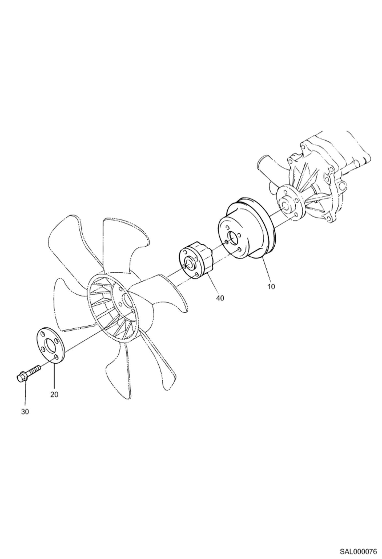 Схема запчастей Bobcat AL350 - FAN POWER UNIT