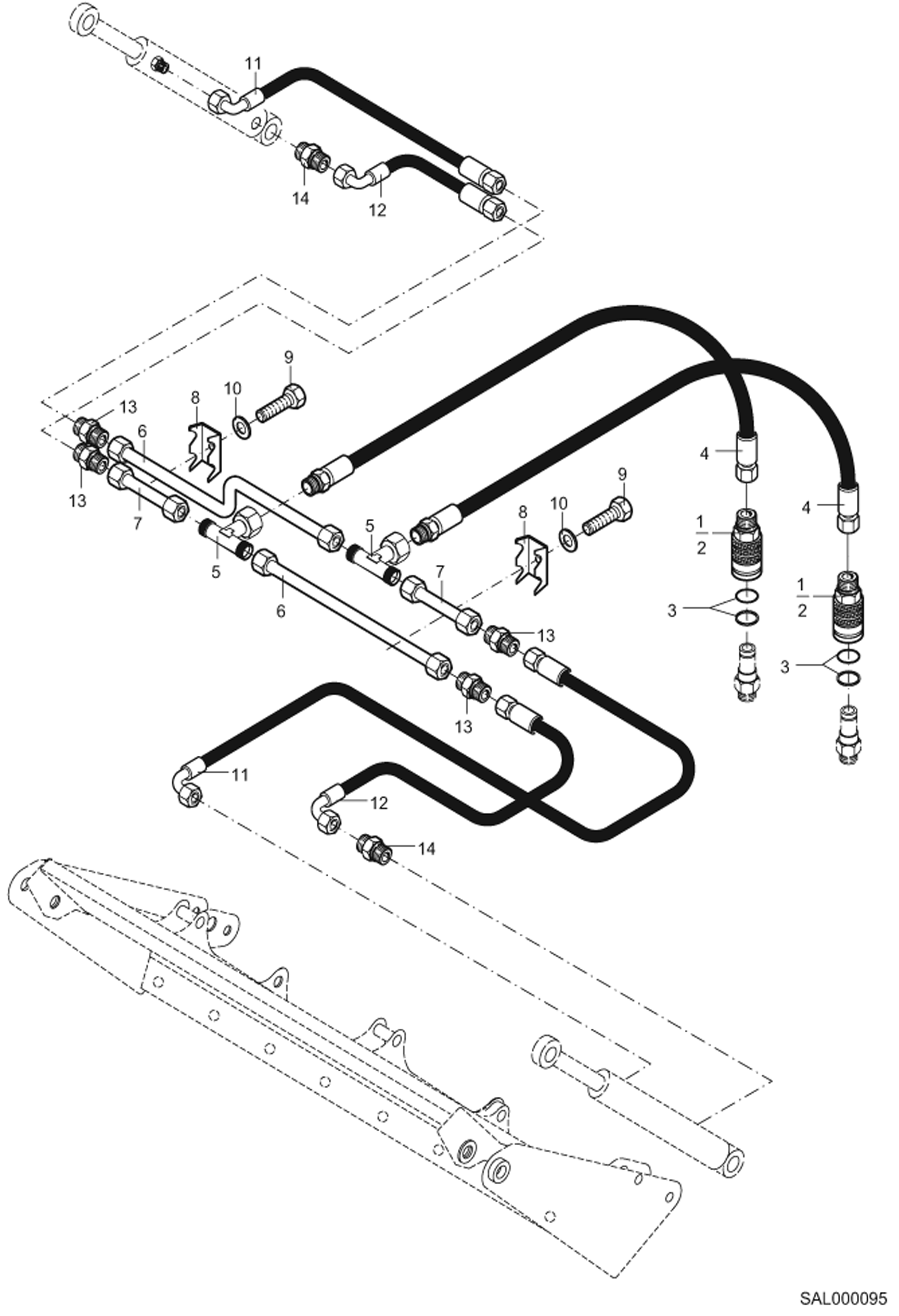 Схема запчастей Bobcat AL440 - 4 IN 1 SHOVEL Навесное оборудование