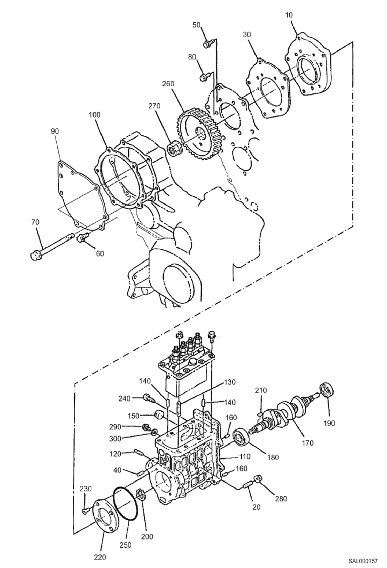 Схема запчастей Bobcat AL350 - PUMP HOUSING POWER UNIT