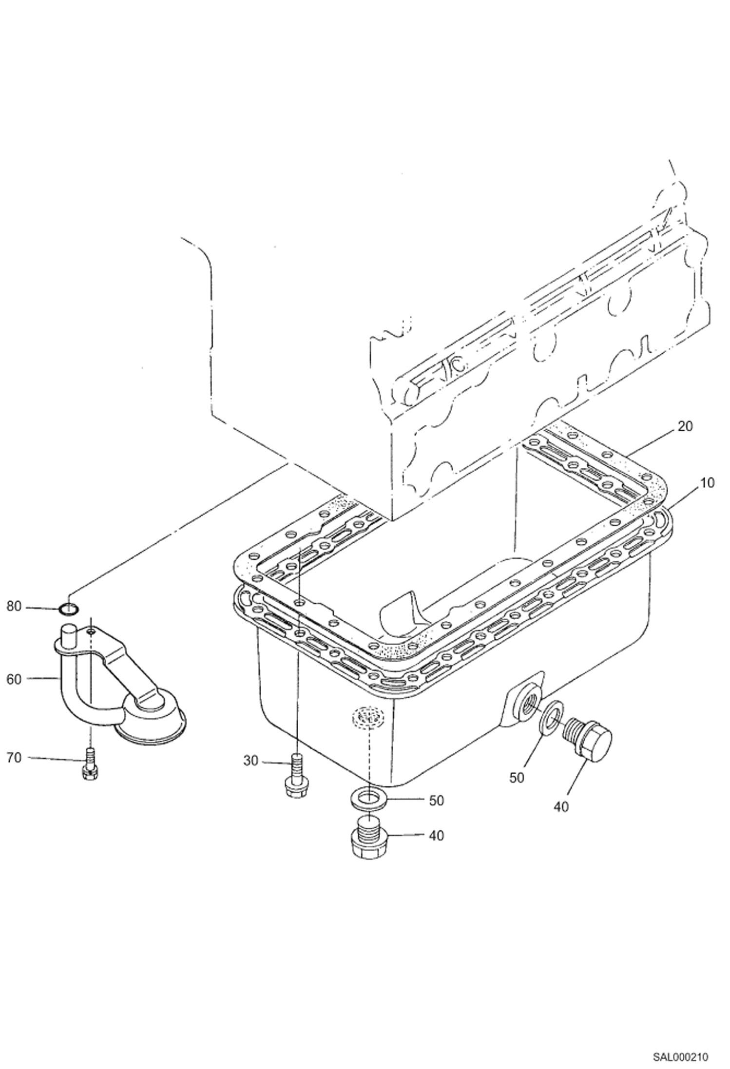 Схема запчастей Bobcat AL275 - OIL PAN POWER UNIT