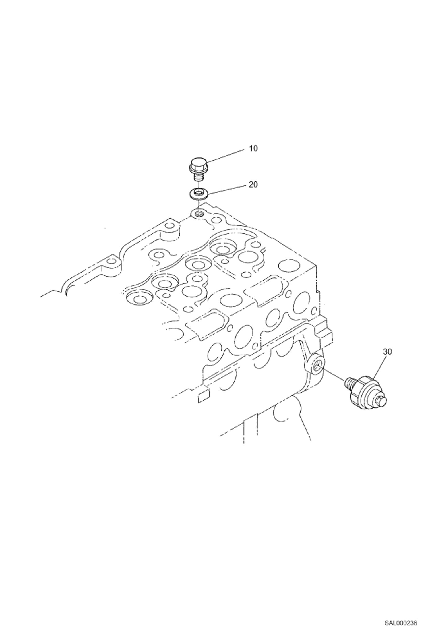 Схема запчастей Bobcat AL275 - OIL SWITCH / THERMOMETER AND PLUG POWER UNIT