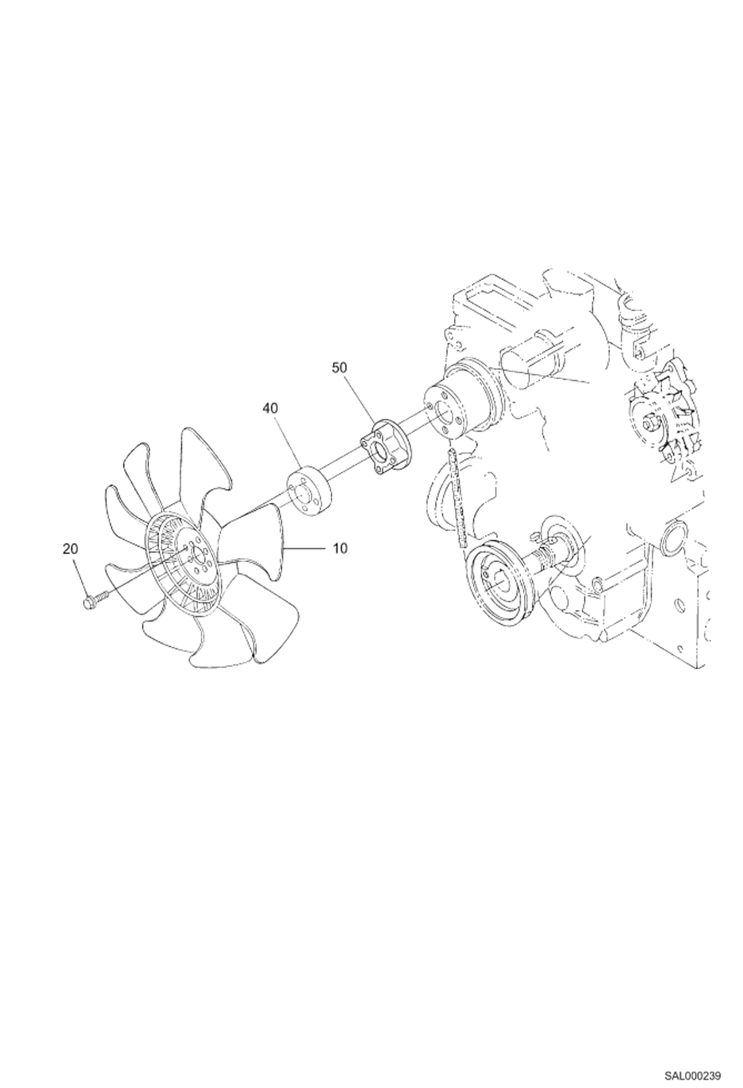 Схема запчастей Bobcat AL275 - FAN POWER UNIT