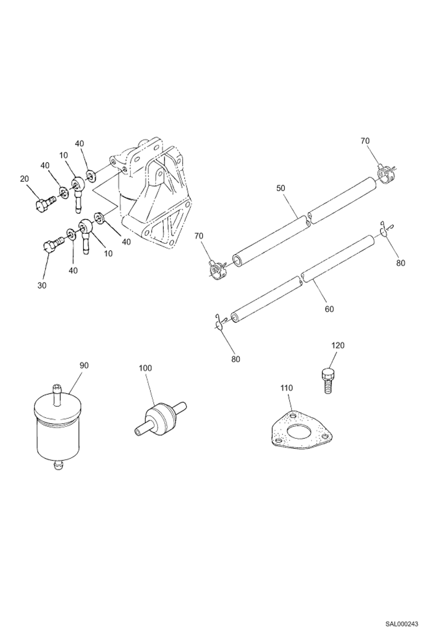 Схема запчастей Bobcat AL275 - ACCESSORIES AND SERVICE PARTS POWER UNIT