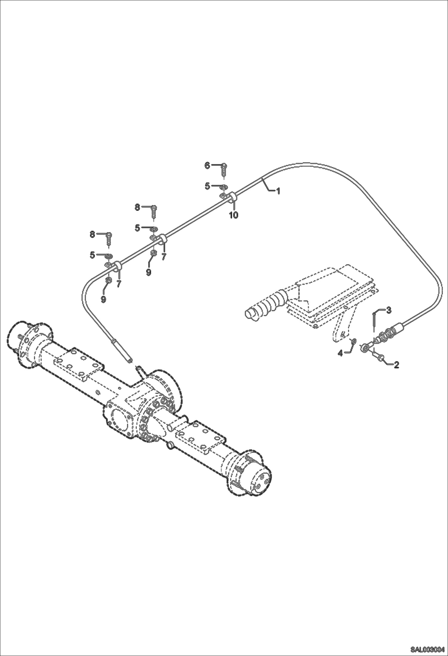 Схема запчастей Bobcat AL275 - PARKING BRAKE HYDRAULIC INSTALLATION