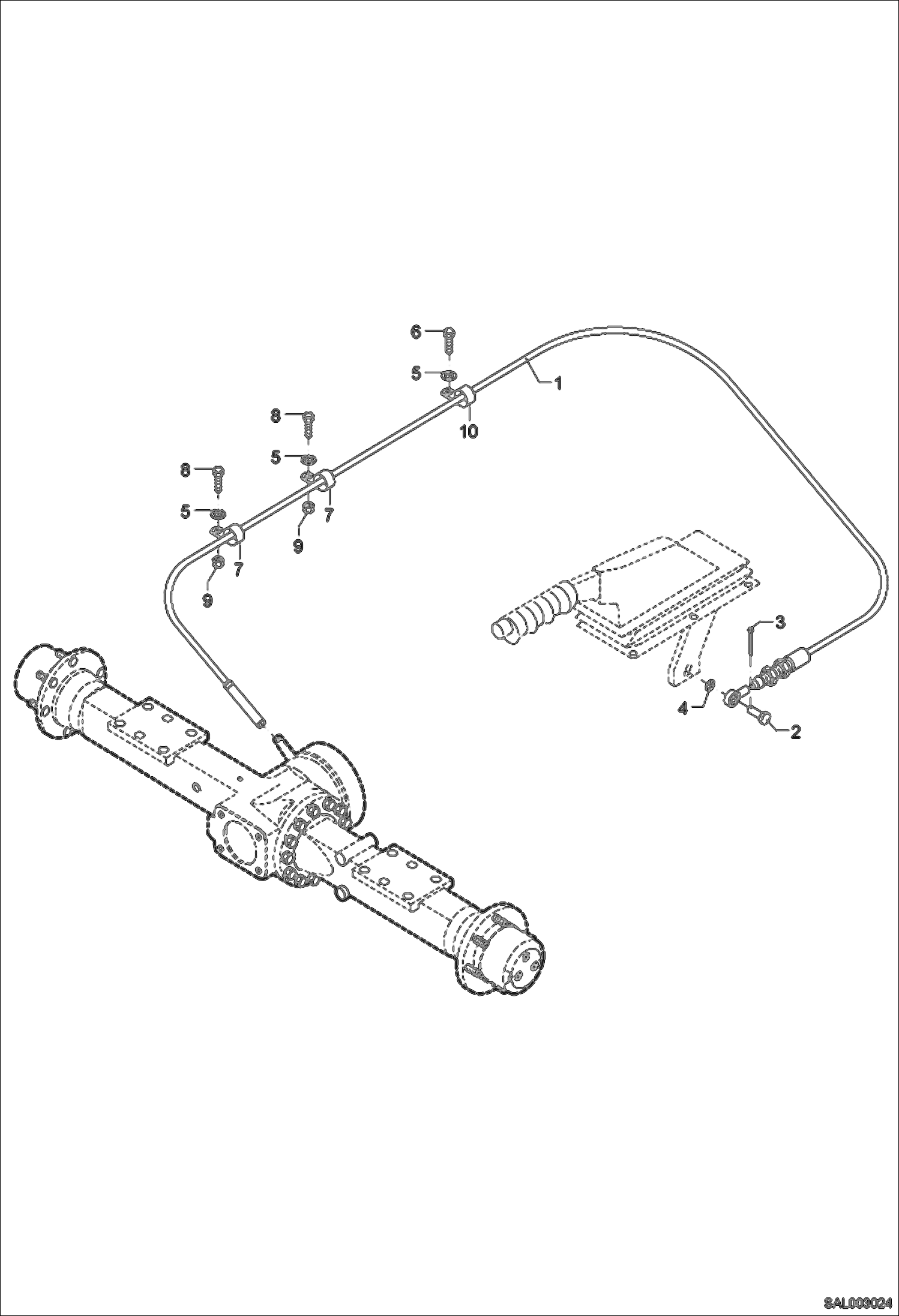 Схема запчастей Bobcat AL350 - PARKING BRAKE HYDRAULIC INSTALLATION