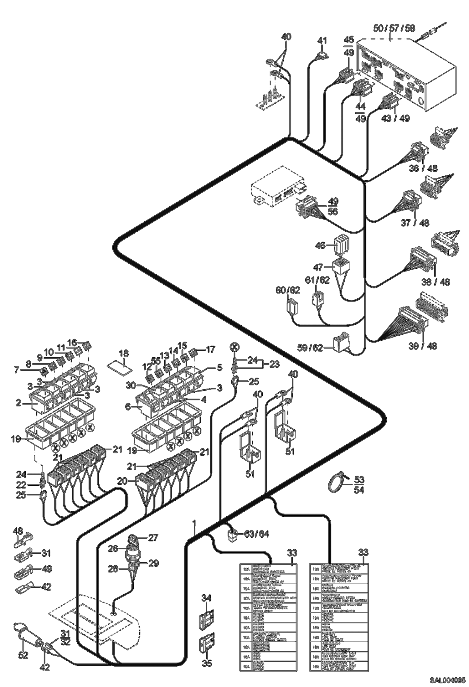 Схема запчастей Bobcat AL275 - CONSOLE ELECTRIC INSTALLATION