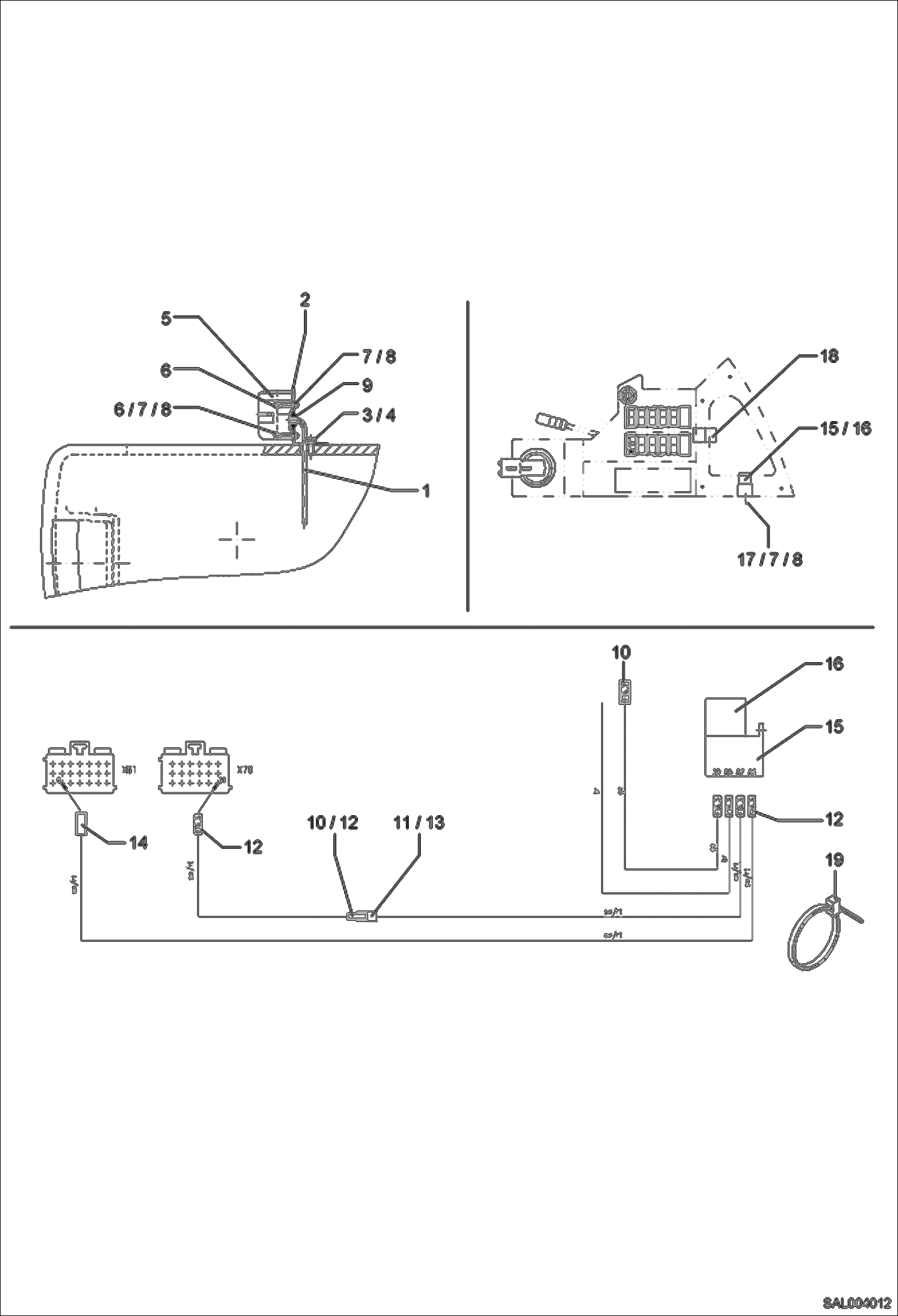 Схема запчастей Bobcat AL275 - FEMALE PLUG 7 PINS AT REAR CHASSIS ELECTRIC INSTALLATION