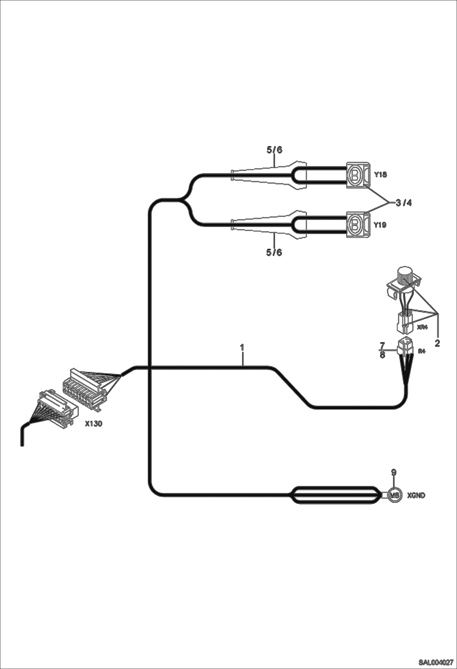 Схема запчастей Bobcat AL440 - CONTROL CIRCUIT ELECTRIC INSTALLATION