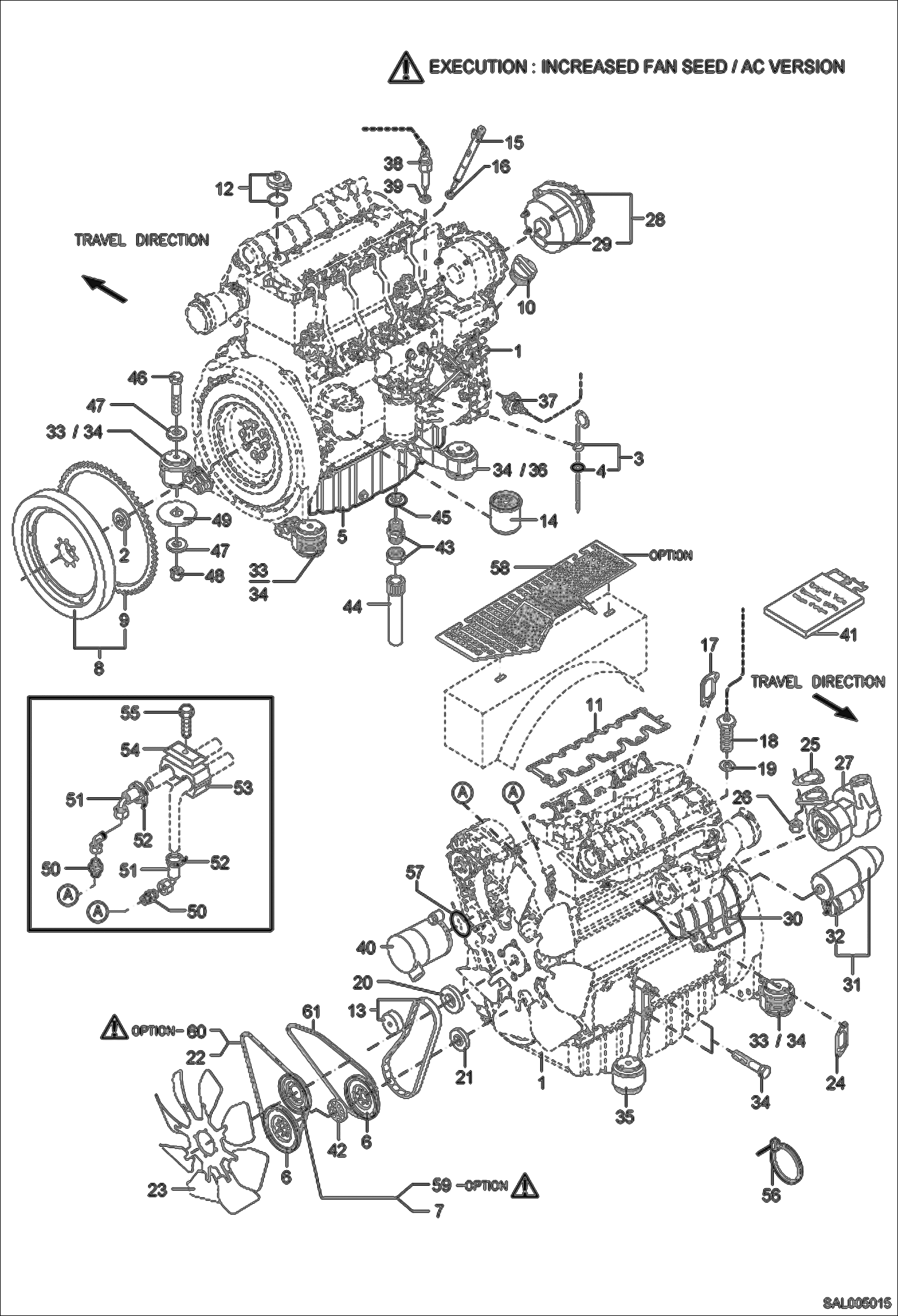 Схема запчастей Bobcat AL440 - ENGINE ASSEMBLY POWER UNIT