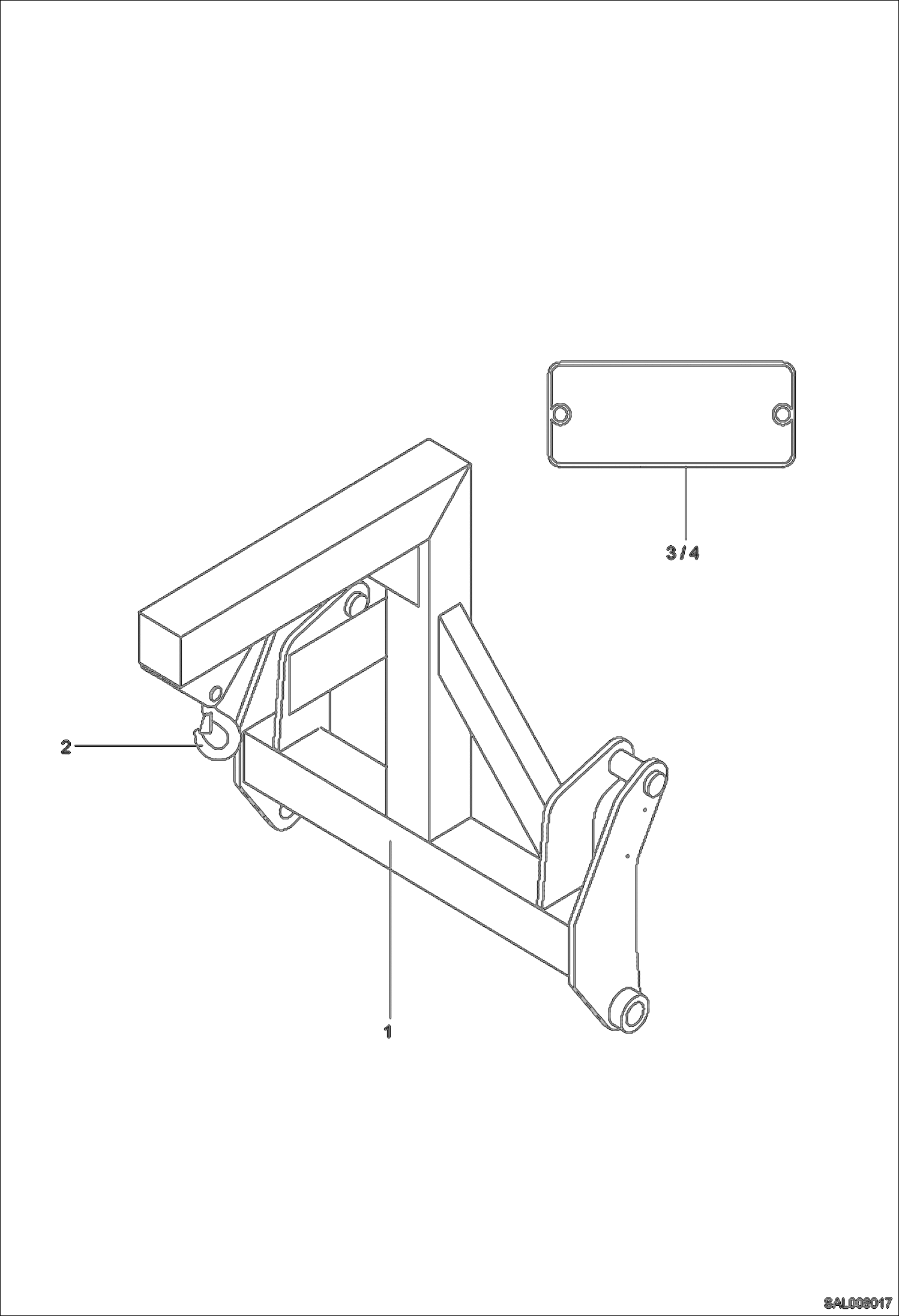 Схема запчастей Bobcat AL350 - CRANE ATACHEMENT Навесное оборудование
