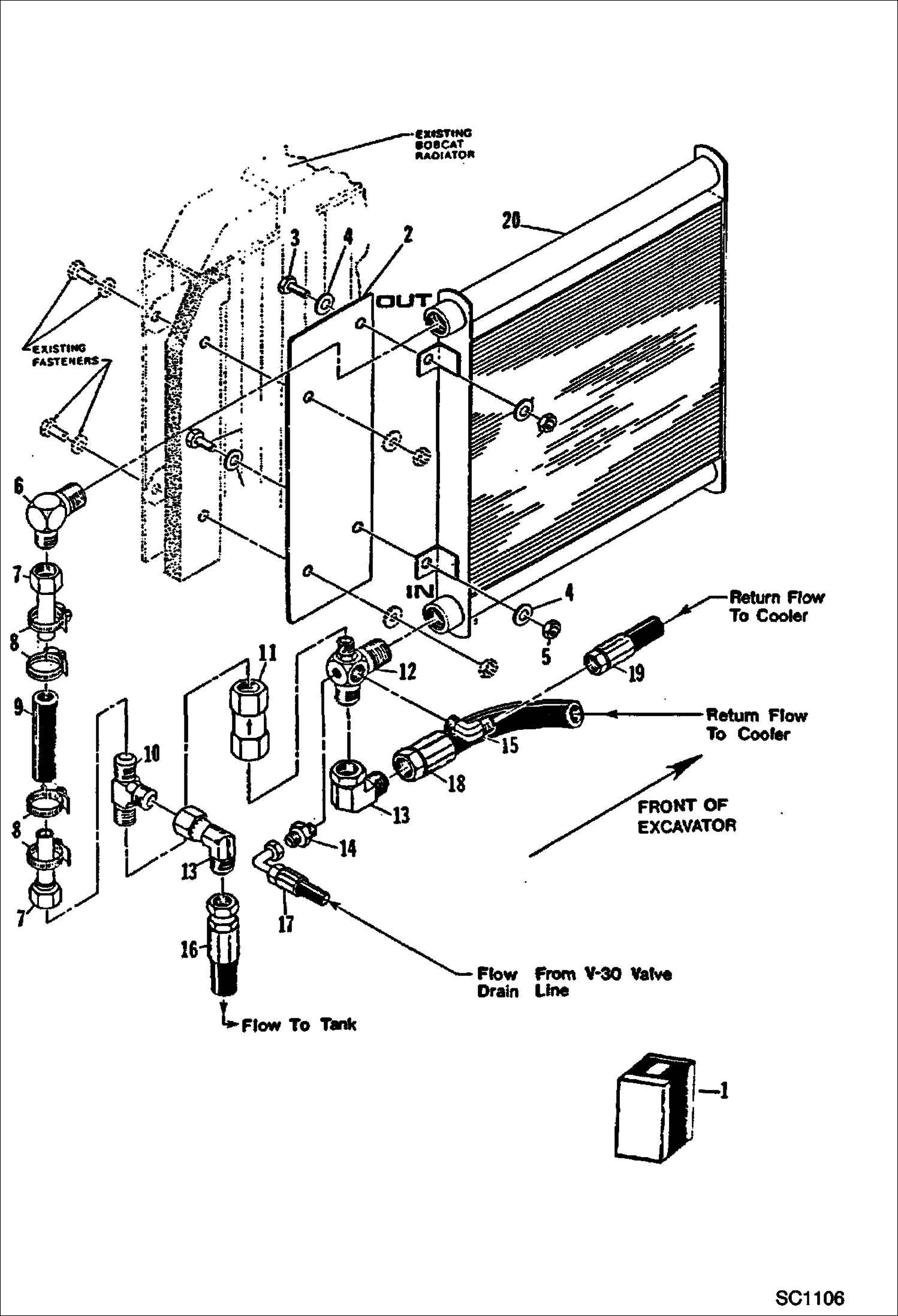 Схема запчастей Bobcat BREAKERS - BREAKER (Cooler) (2500) (Use on 116 505012001 & Above) Экскаваторы