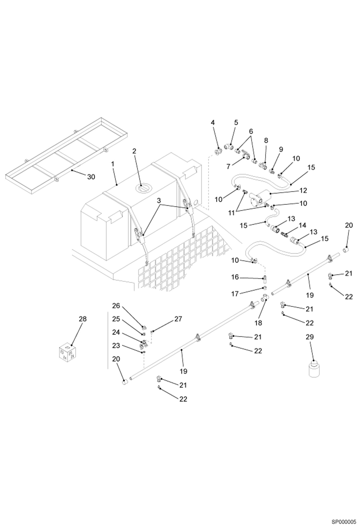 Схема запчастей Bobcat SWEEPER - Sprayer Installation (Europe Only) Loader