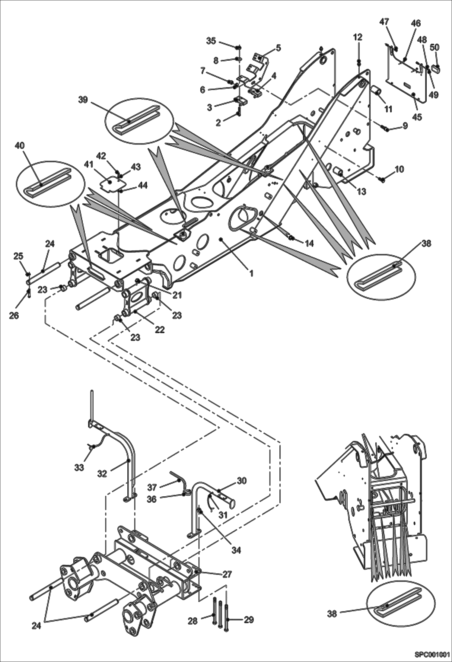 Схема запчастей Bobcat T40140 - MAIN FRAME MAIN FRAME