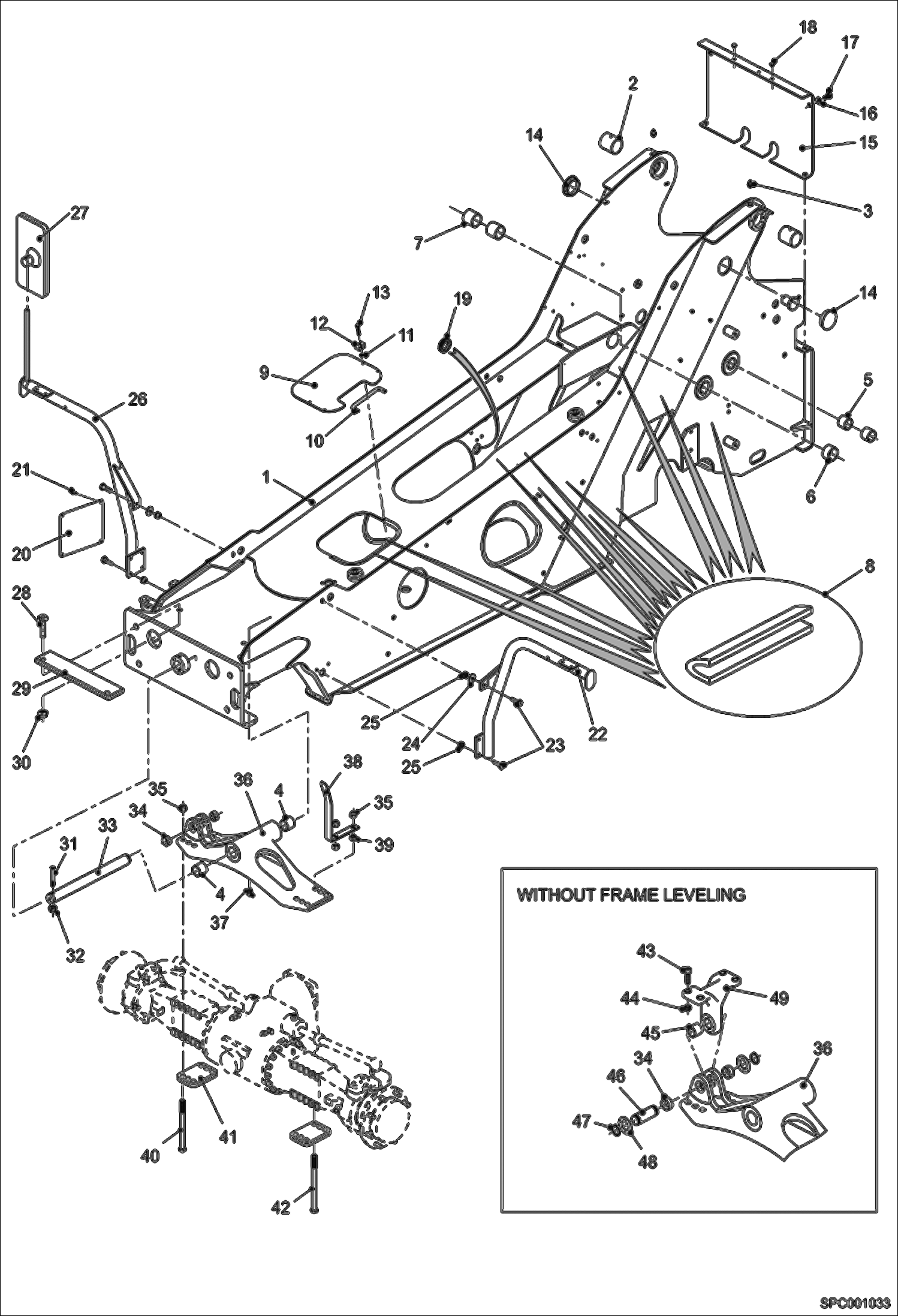 Схема запчастей Bobcat T3571 - FRAME MAIN FRAME
