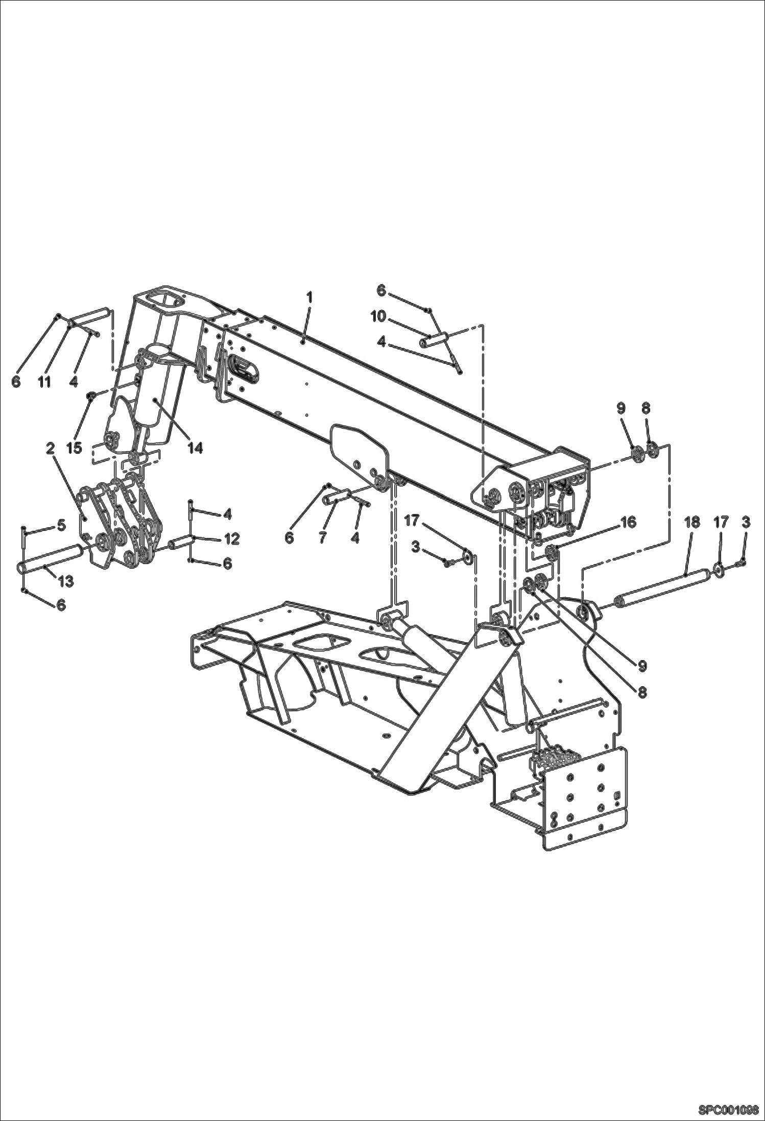 Схема запчастей Bobcat VR530C - BOOM INSTALLATION I (S/N 366011001 - 11999, 366111001 - 11999) MAIN FRAME
