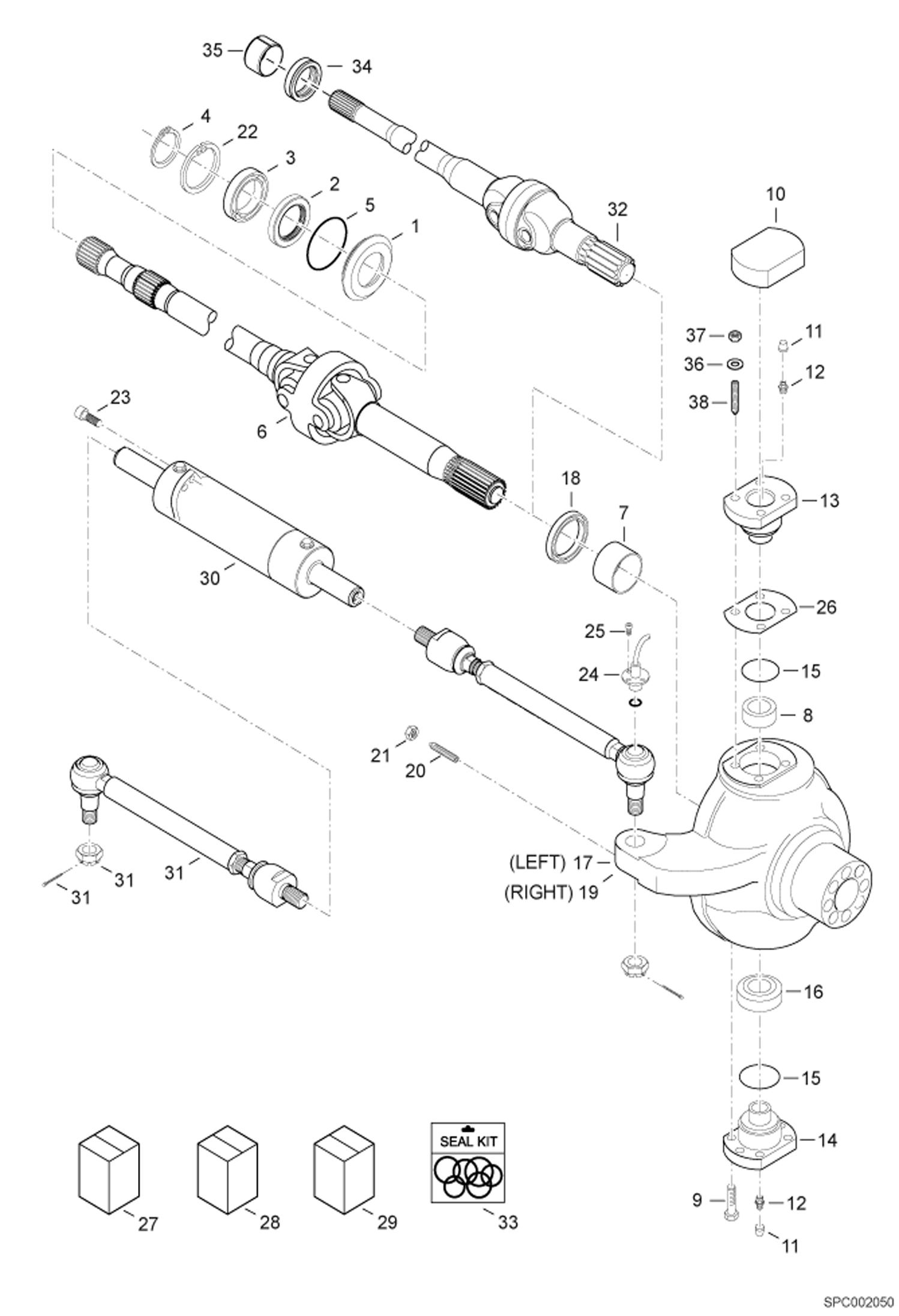 Схема запчастей Bobcat T35120L - STEERING - REAR AXLE DRIVE SYSTEM