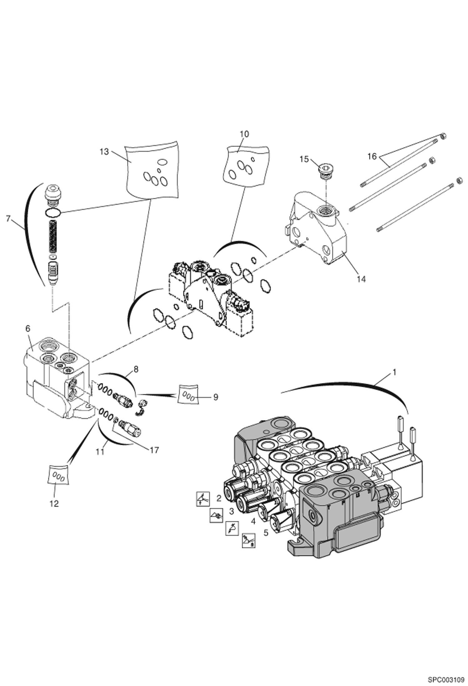 Схема запчастей Bobcat VR530C - HYDRAULIC CONTROL VALVE (Assy) HYDRAULIC SYSTEM