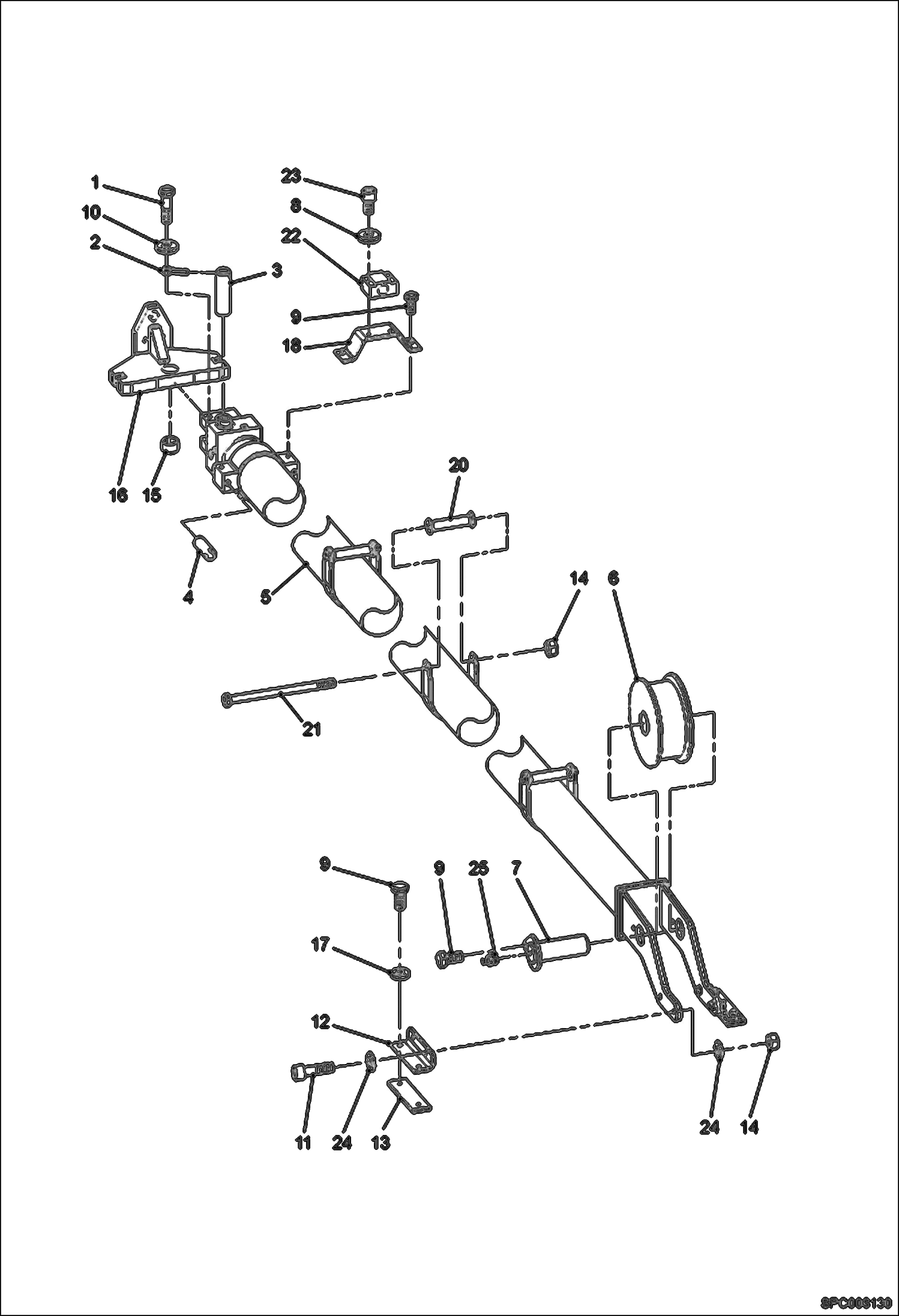 Схема запчастей Bobcat VR530C - TELESCOPE CYLINDER INSTALLATION (S/N 366011001 - 12000, 366111001 - 12000) HYDRAULIC SYSTEM
