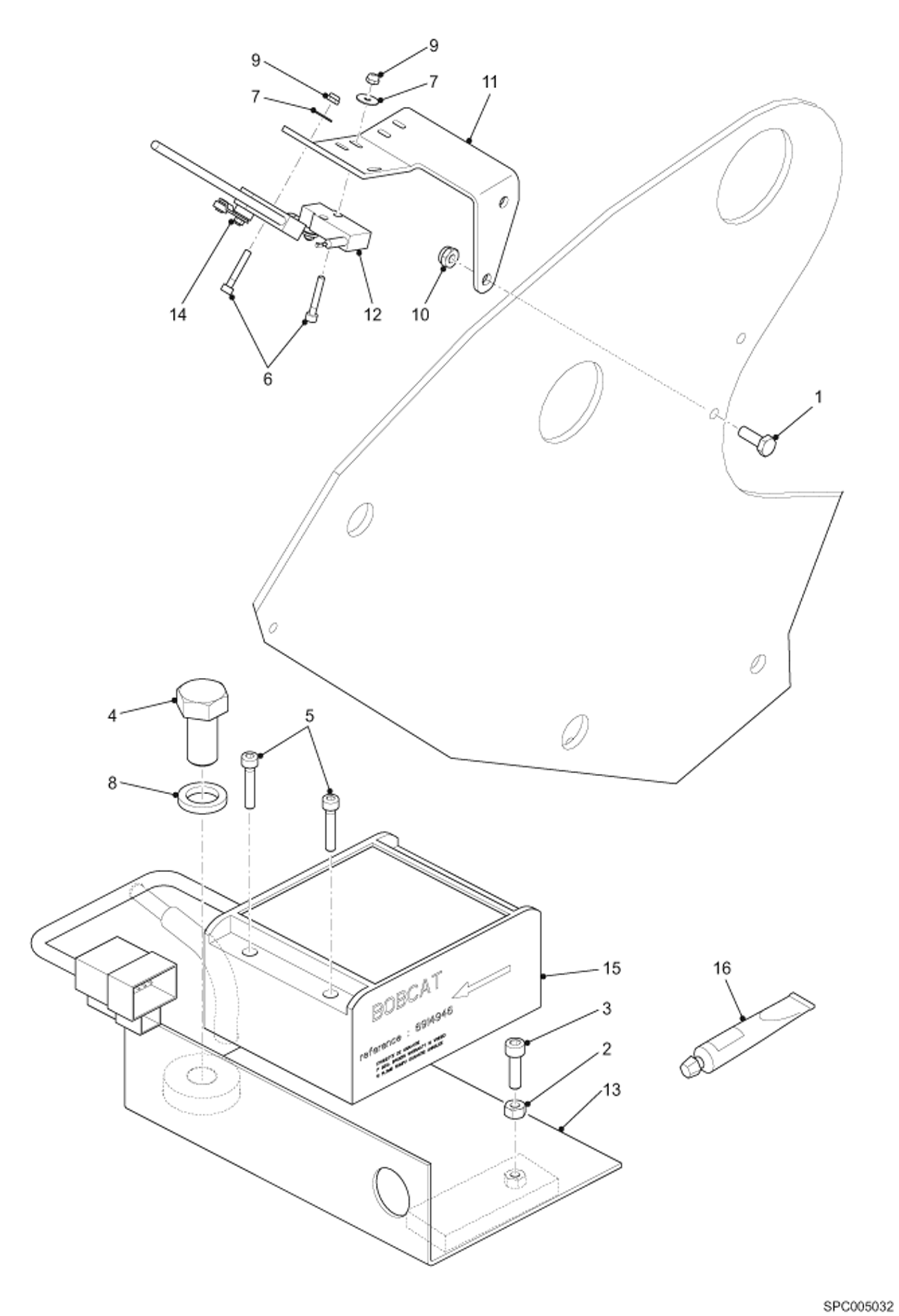 Схема запчастей Bobcat VR638 - SECURITY CIRCUIT ELECTRICAL SYSTEM