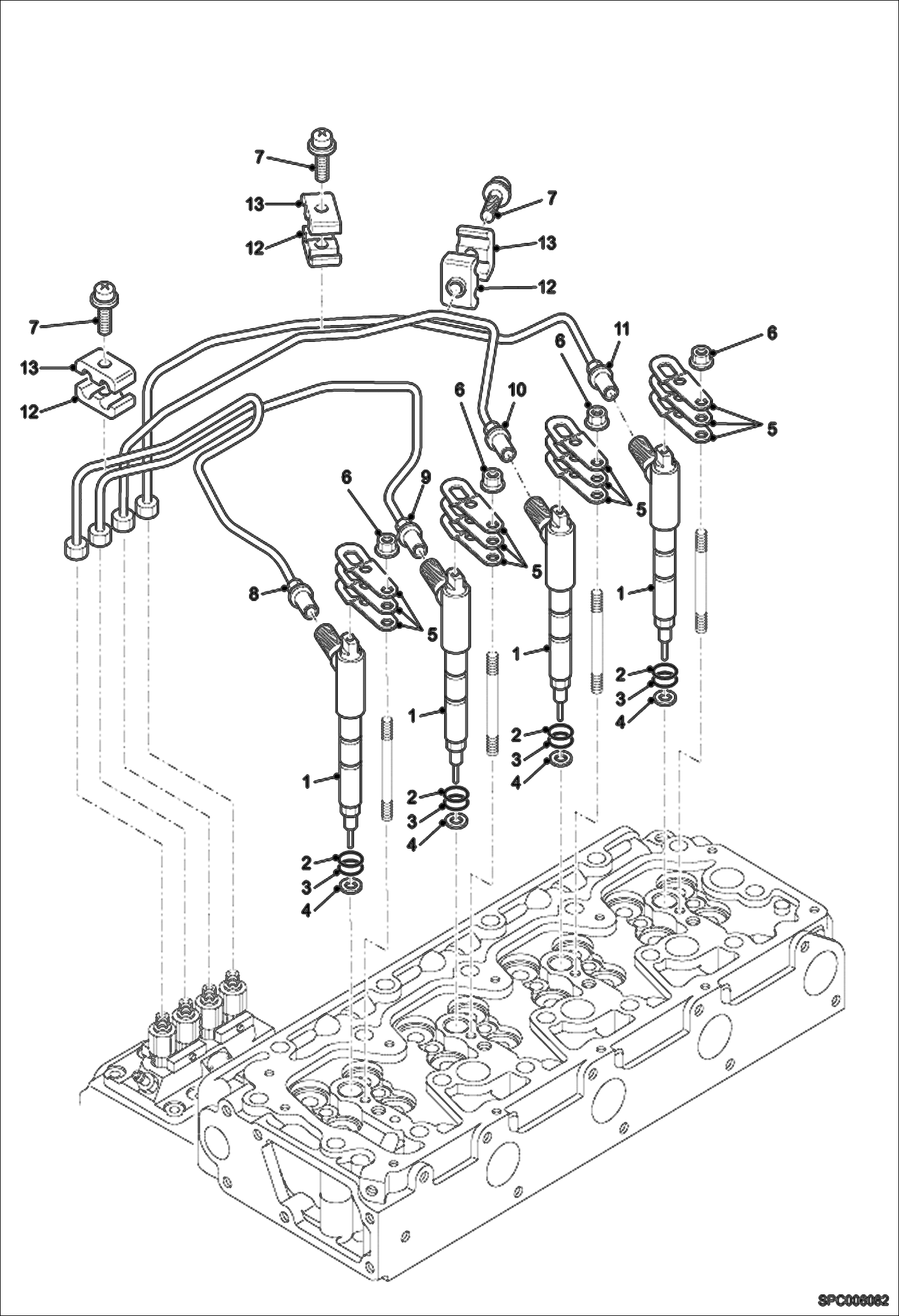 Схема запчастей Bobcat V417 - NOZZLE HOLDER POWER UNIT