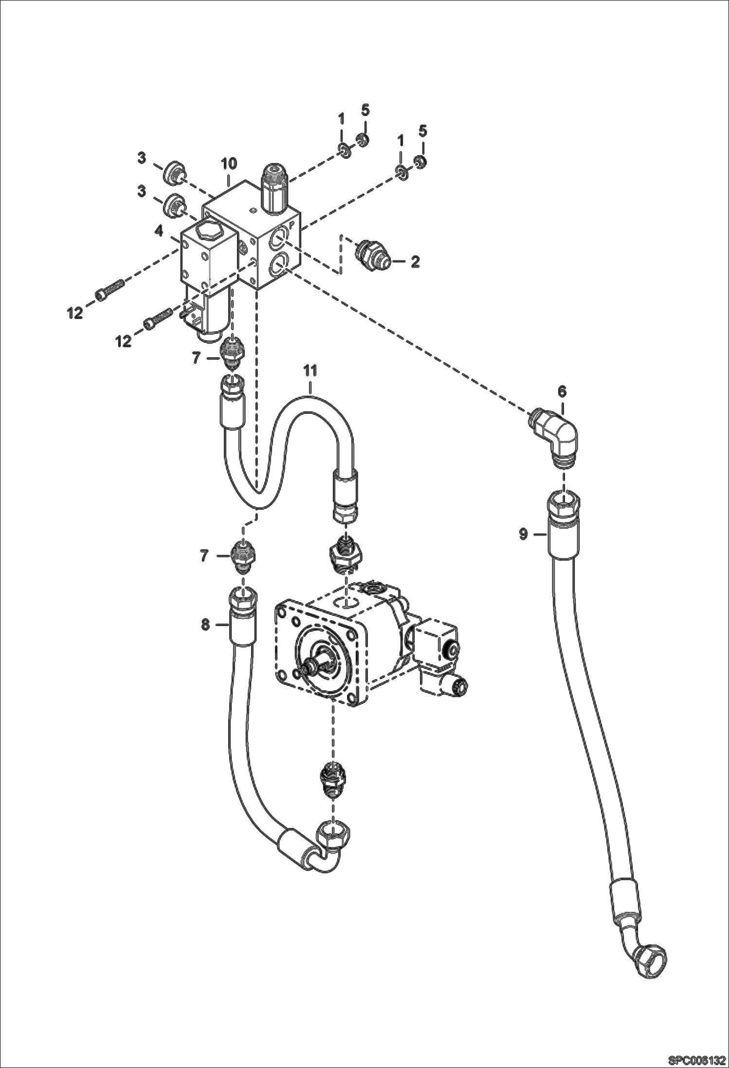 Схема запчастей Bobcat T2566 - COOLING FAN CIRCUIT (W/ OPTIONAL REVERSE) (S/N 363012601 & Above, 363112571 & Above) POWER UNIT