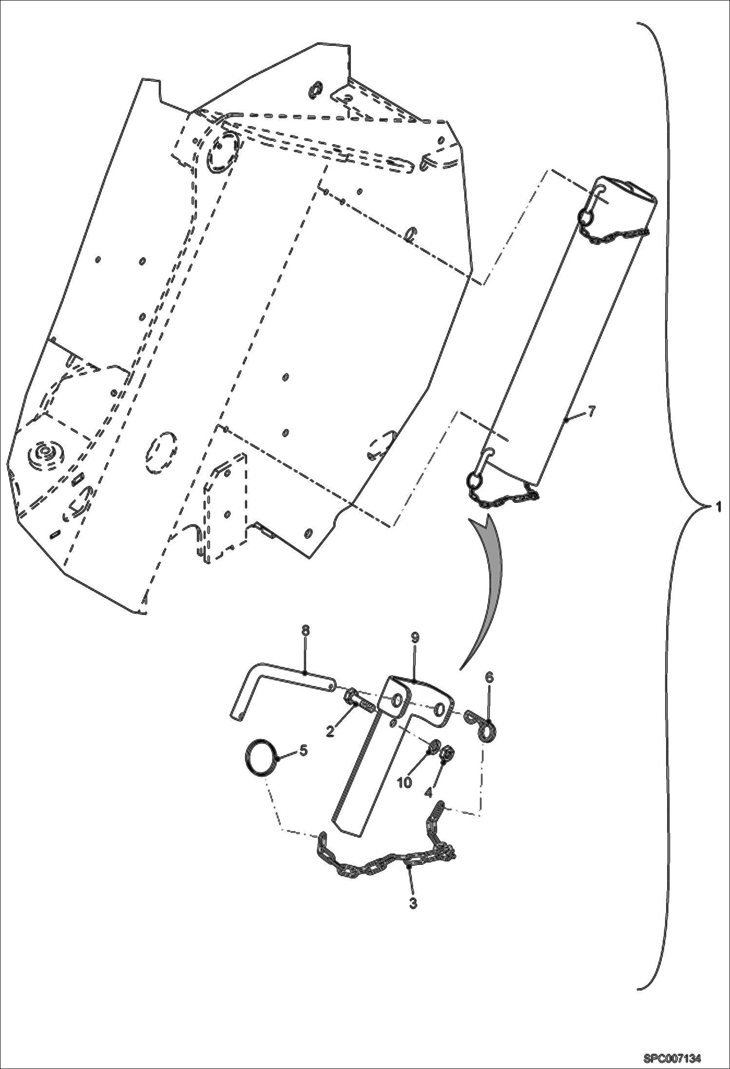 Схема запчастей Bobcat T2556 - BOOM STOP ACCESSORIES & OPTIONS