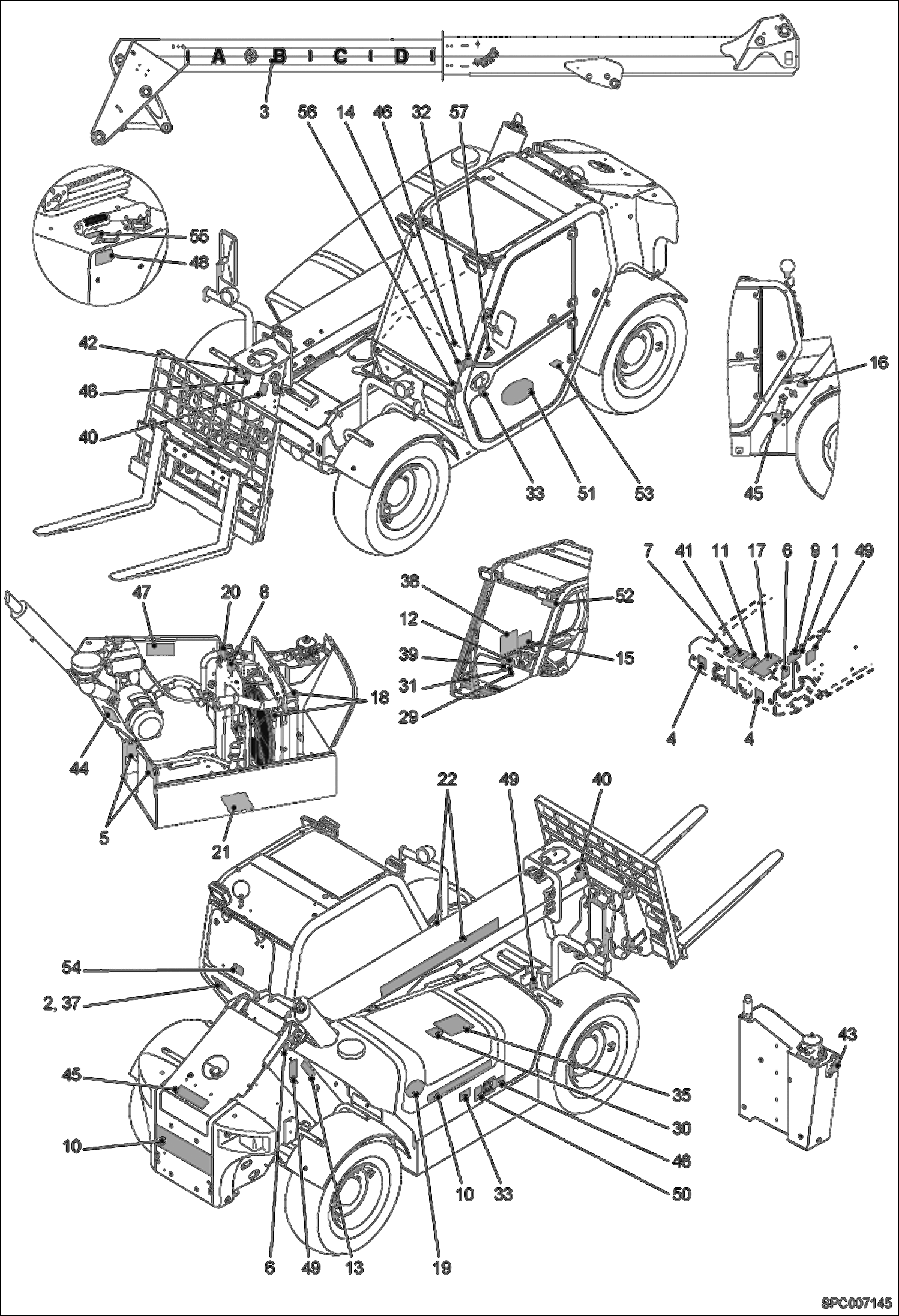 Схема запчастей Bobcat VR518 - DECALS ACCESSORIES & OPTIONS