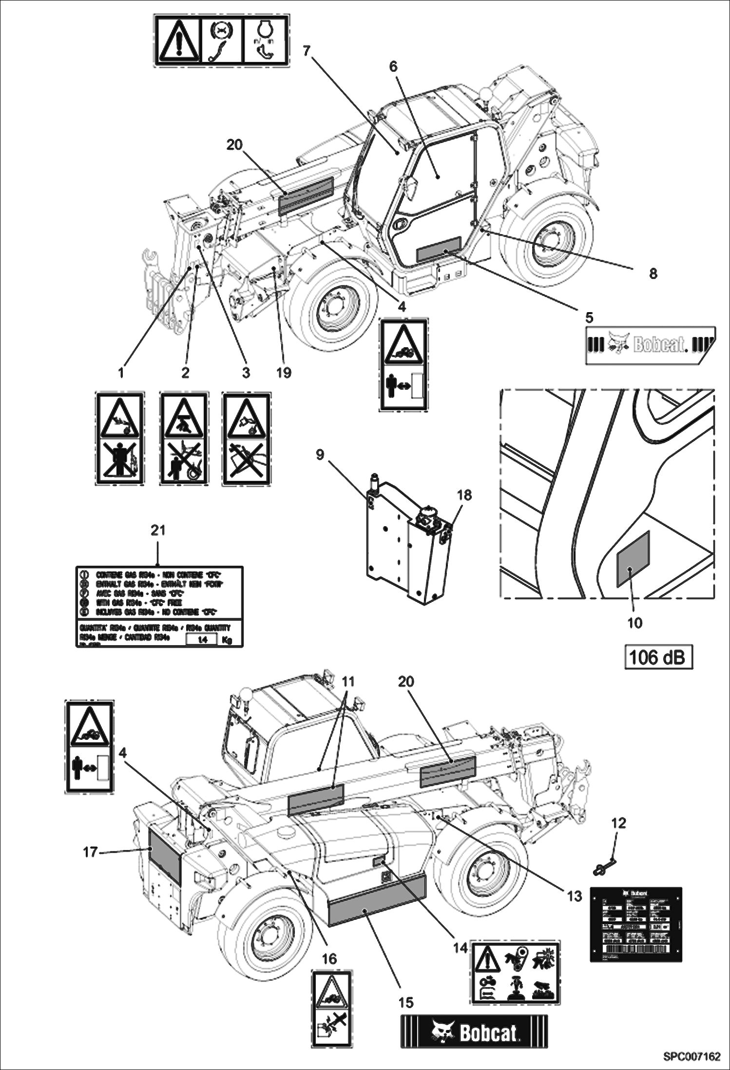 Схема запчастей Bobcat T35120L - BOBCAT DECALS ACCESSORIES & OPTIONS