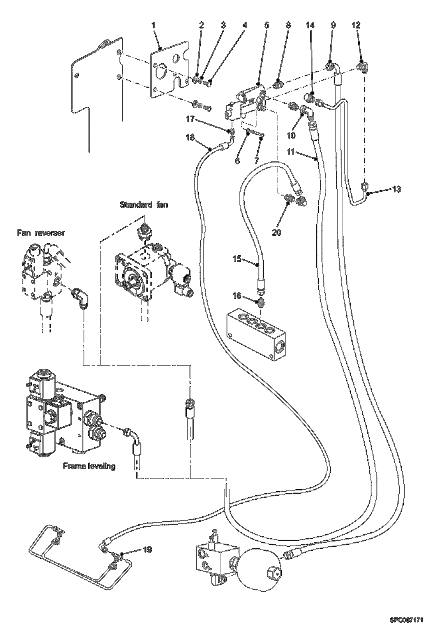 Схема запчастей Bobcat T3571L - TRAILER BRAKE (S/N A8HF11001 - 14999, A8H611001 - 14999) ACCESSORIES & OPTIONS
