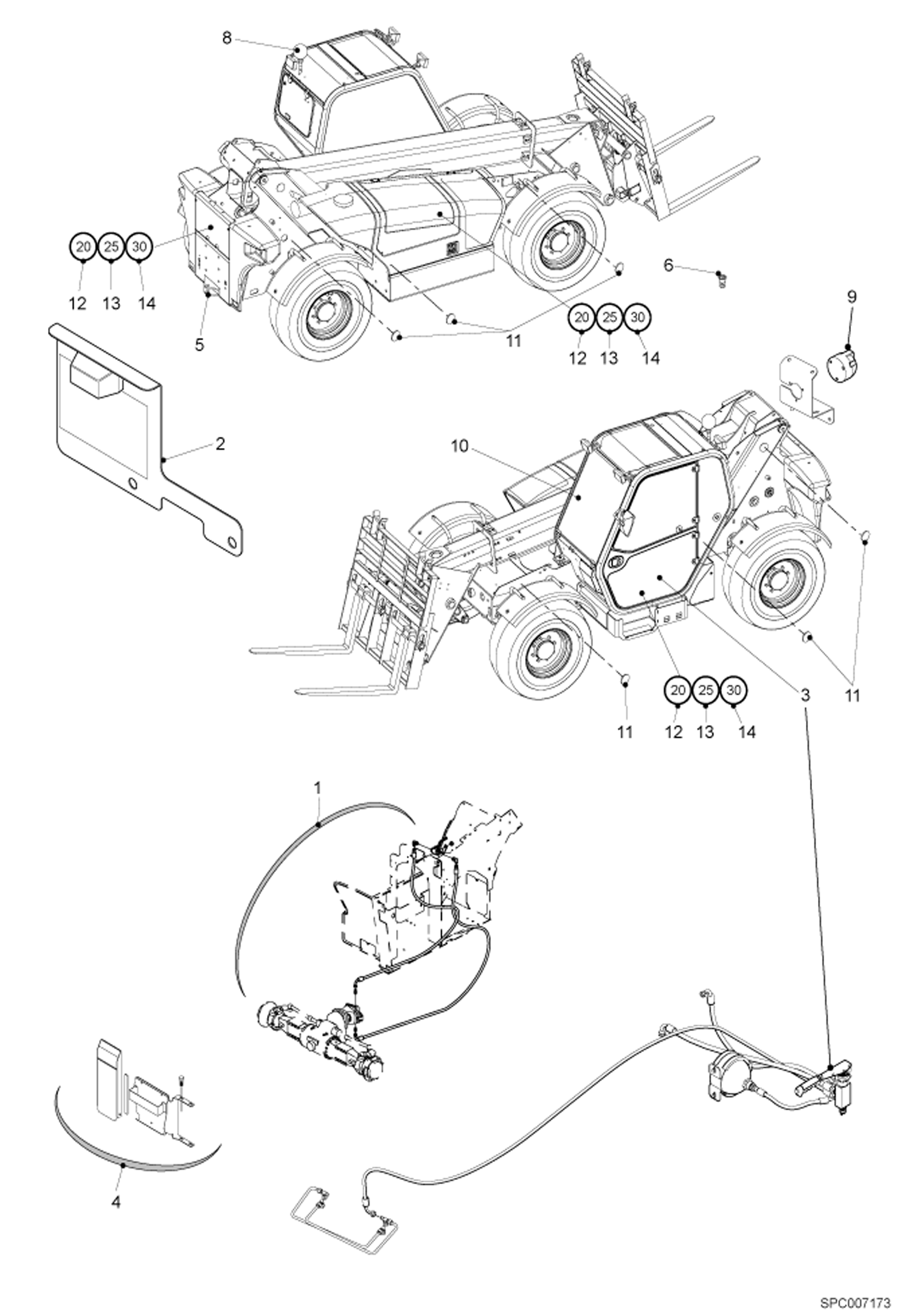 Схема запчастей Bobcat T3571L - LOCAL LEGISLATION COMPLIANCE SET (Germany) ACCESSORIES & OPTIONS
