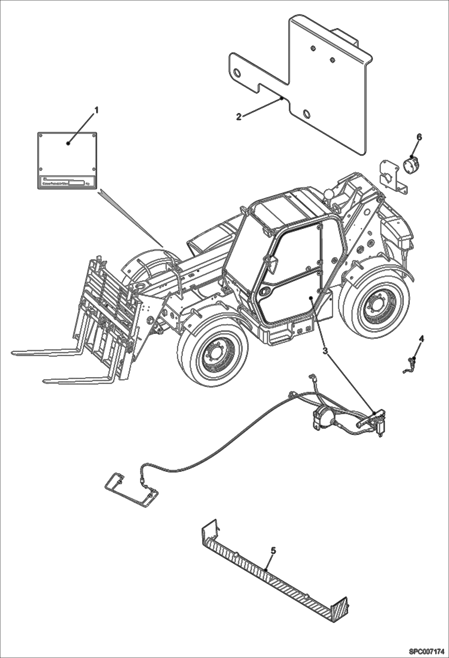 Схема запчастей Bobcat T3571L - LOCAL LEGISLATION COMPLIANCE SET (Italy) ACCESSORIES & OPTIONS