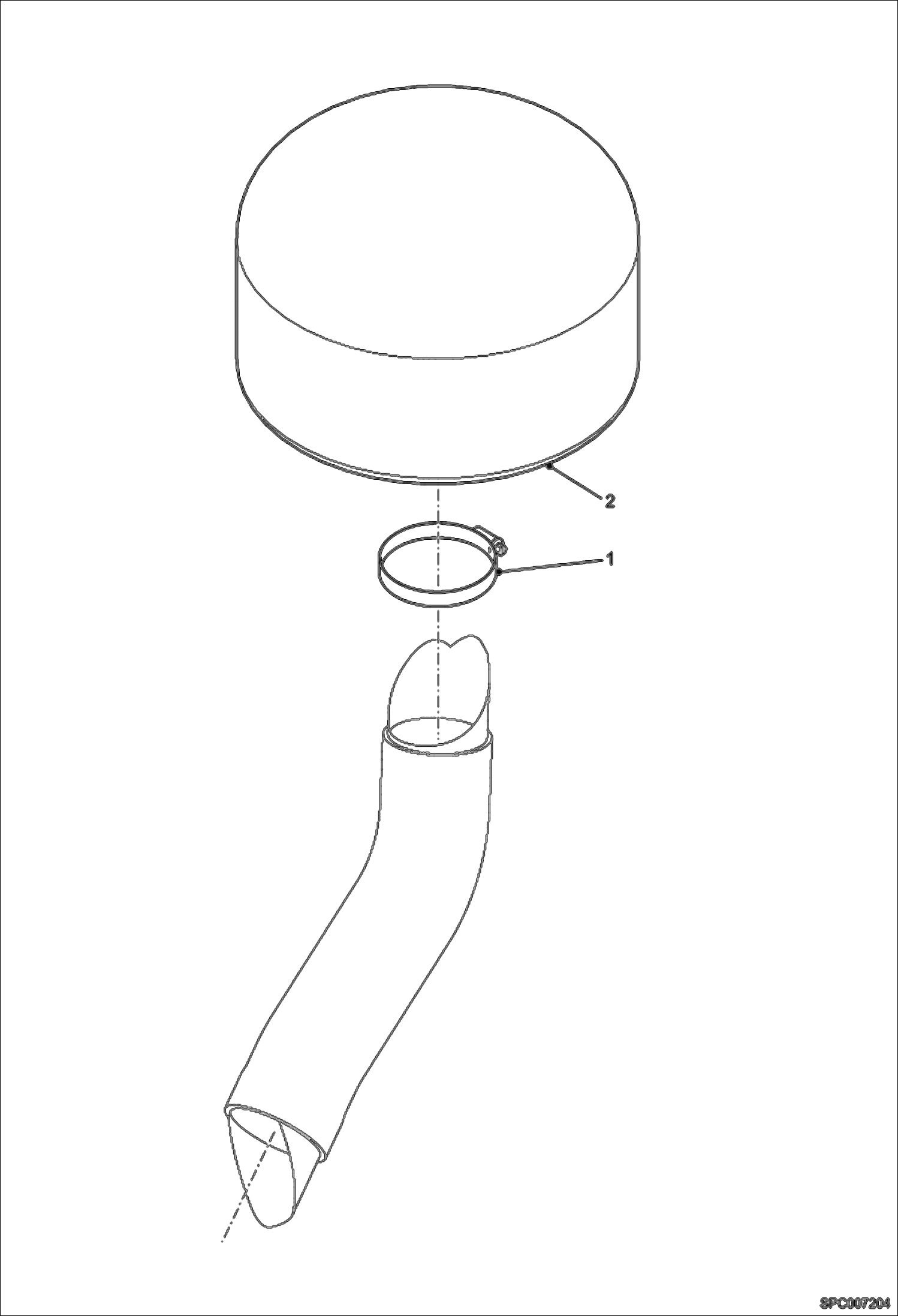 Схема запчастей Bobcat V518 - AIR PRE-CLEANER OPTION 1 ACCESSORIES & OPTIONS