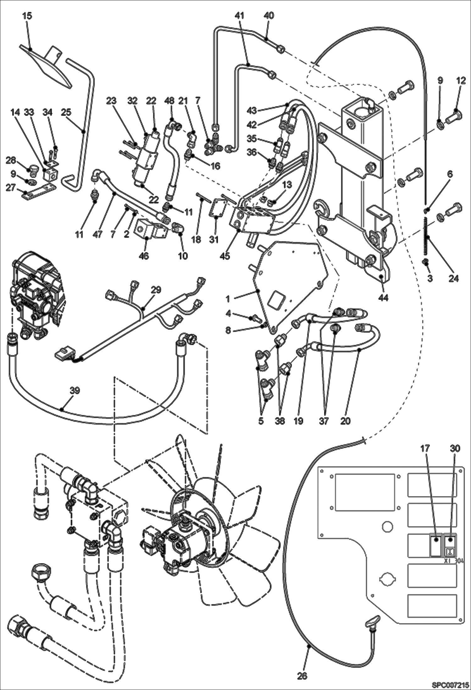 Схема запчастей Bobcat T2566 - REAR HYDRAULIC HOOK ACCESSORIES & OPTIONS